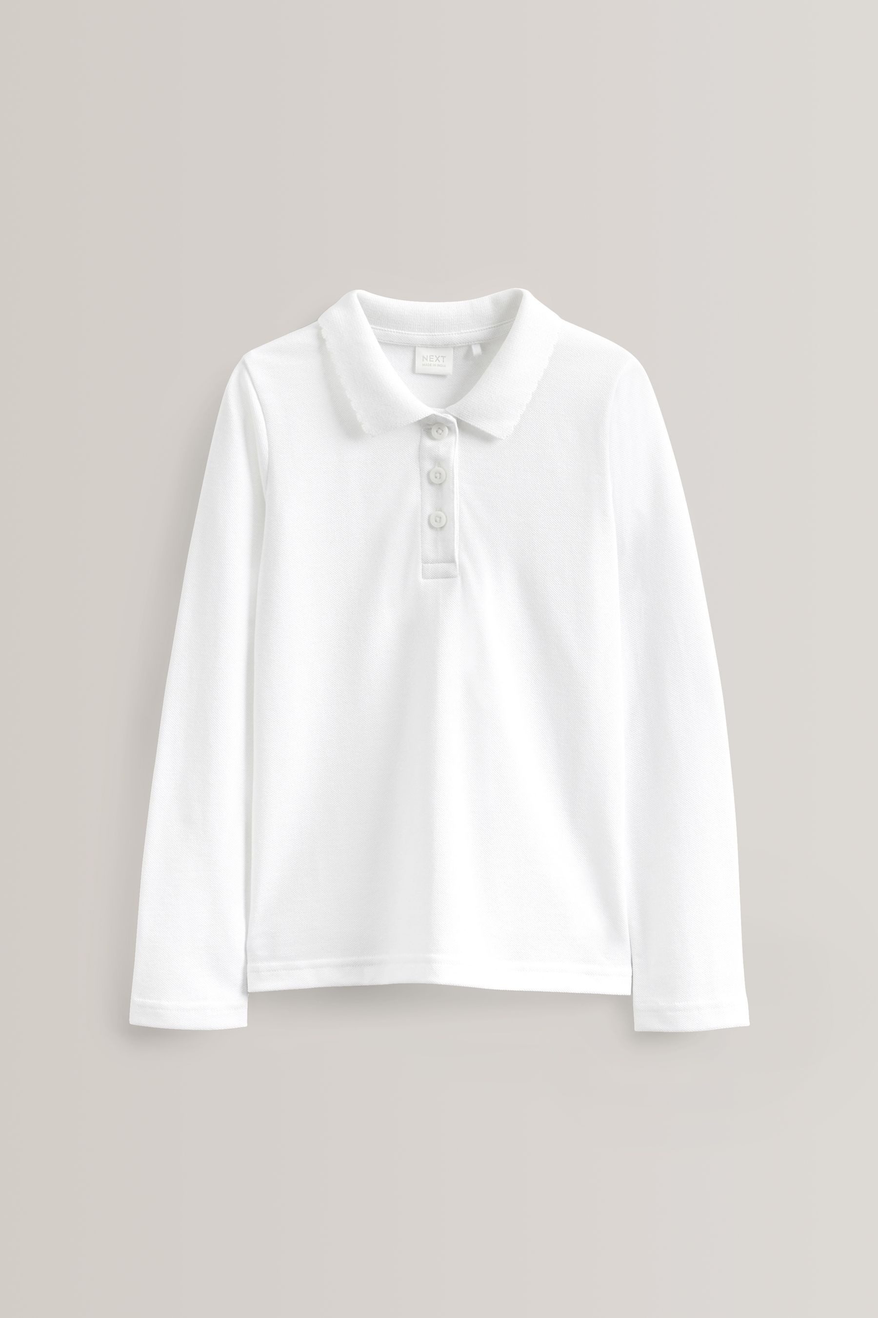 Next Langarm-Poloshirt 2 x Langarm-Polooberteile aus 100 % Baumwolle (2-tlg) – Bild 5 von 5