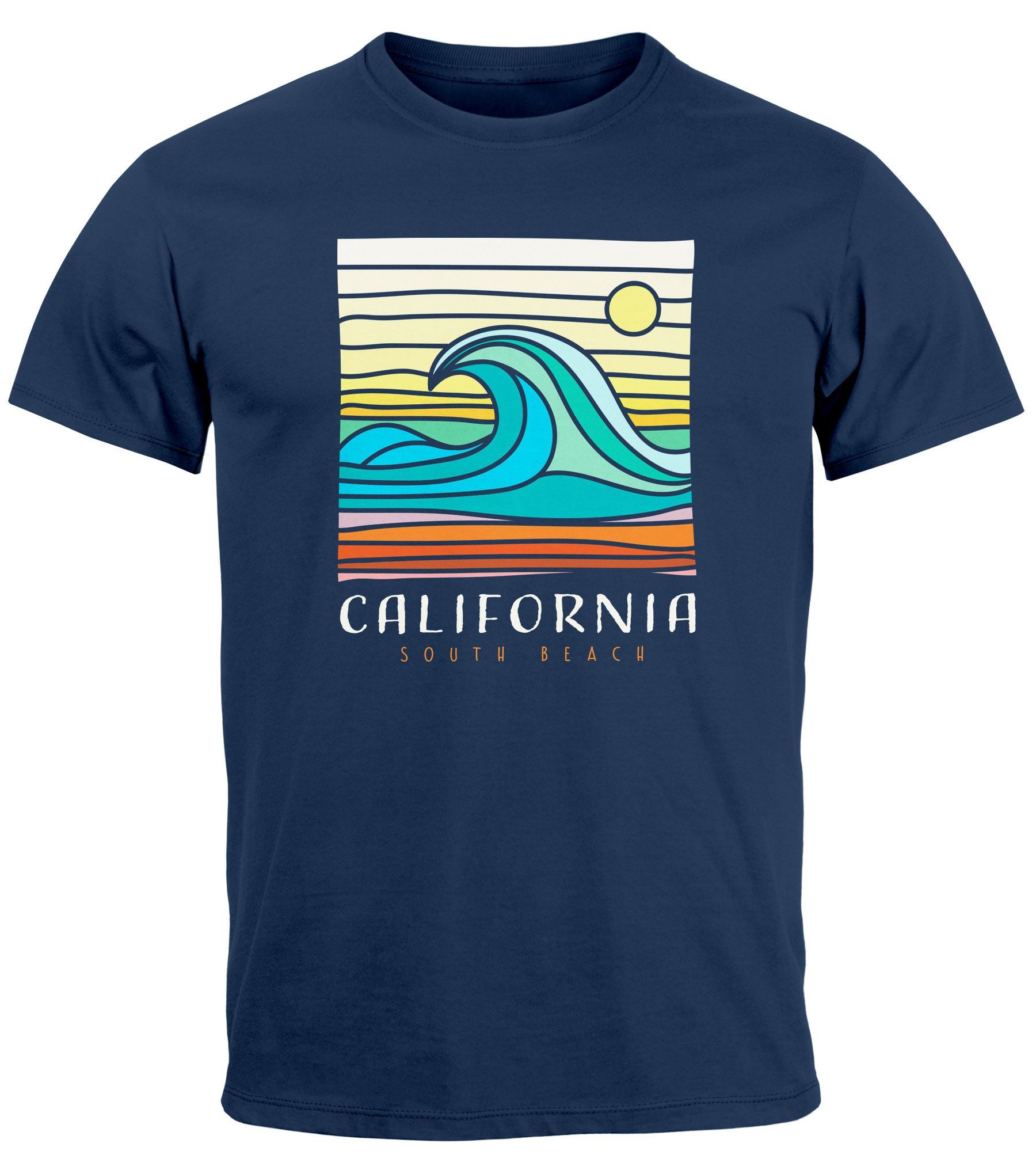 Neverless Print-Shirt Herren T-Shirt California South günstig online kaufen
