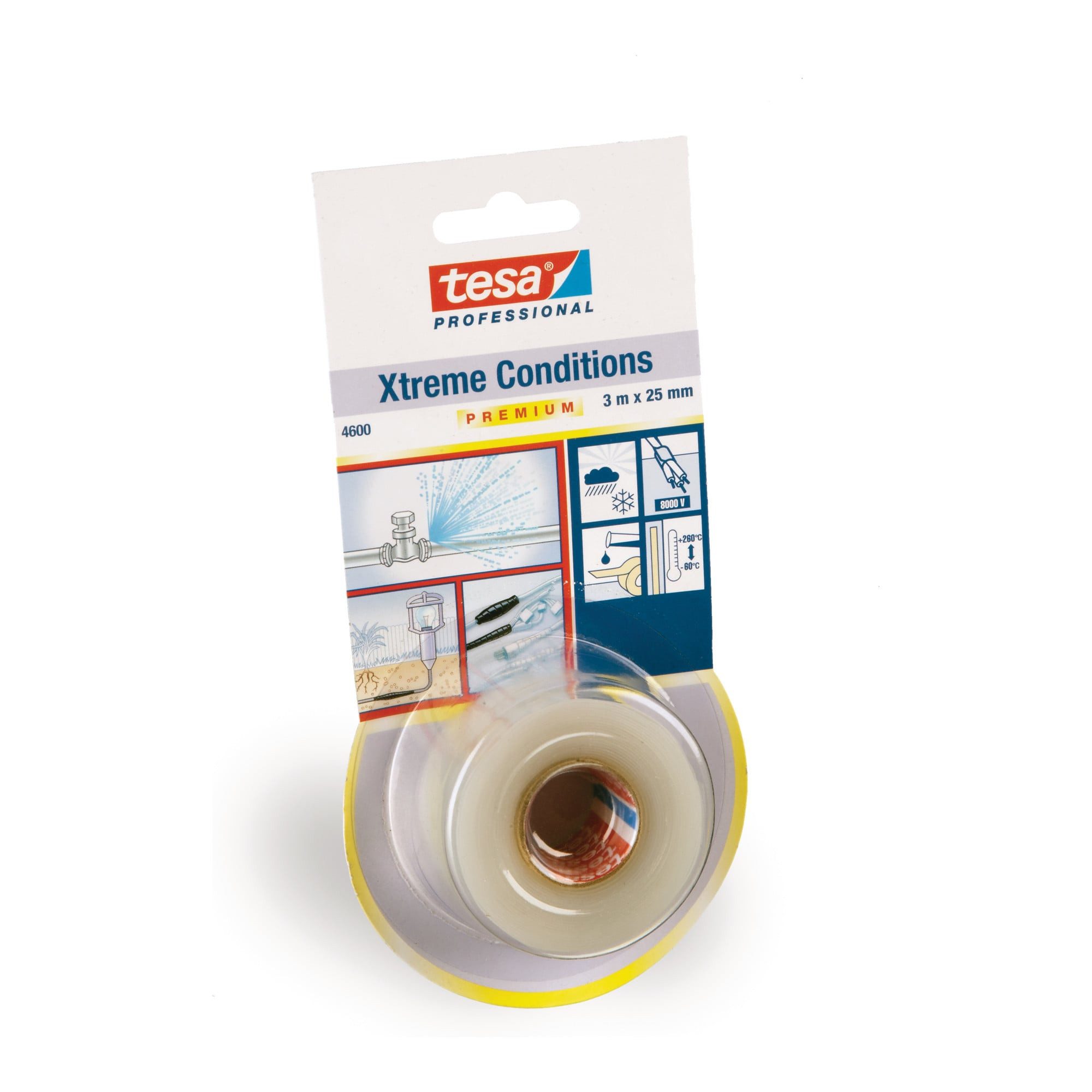 tesa Isolierband tesa® 4600 Xtreme Conditions 3 m × 25 mm transparent