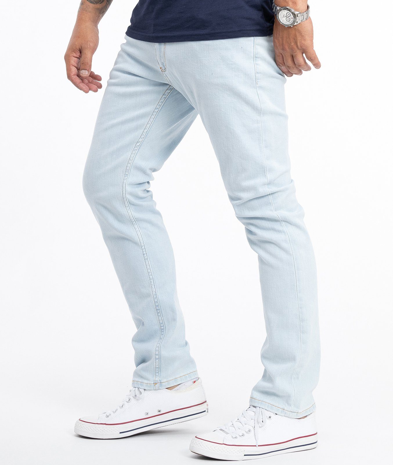 Rock Creek Regular-fit-Jeans Herren Jeans Stonewashed günstig online kaufen