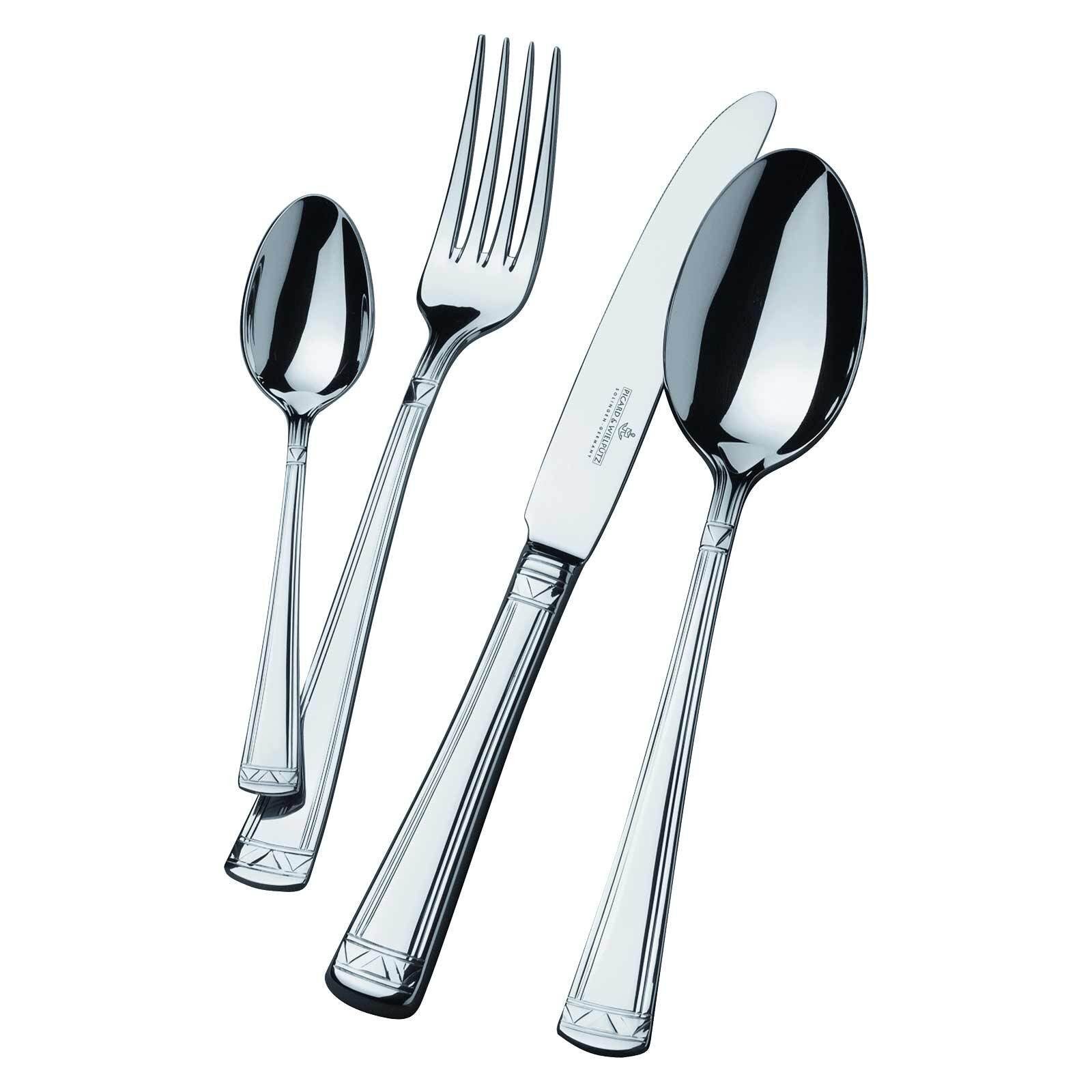 Picard & Wielpütz Solingen Besteck-Set Aradena Tafelbesteck 24er Set (24-tlg), Metall, Spülmaschinengeeignet