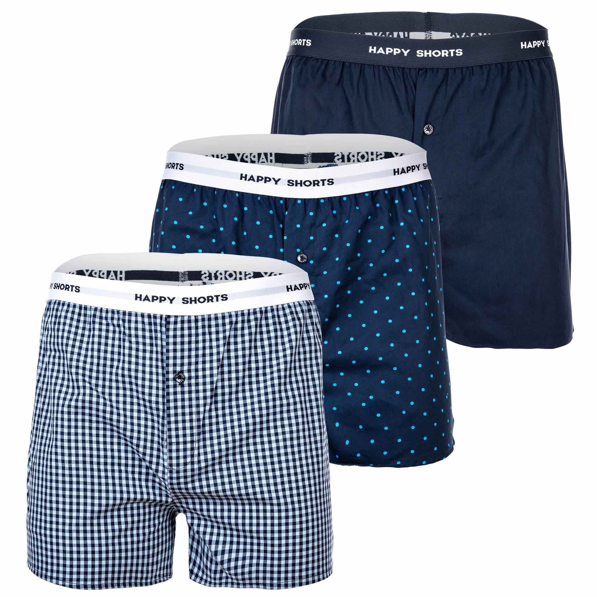 Boxershorts Herren Web-Boxershorts 3er Pack Baumwolle