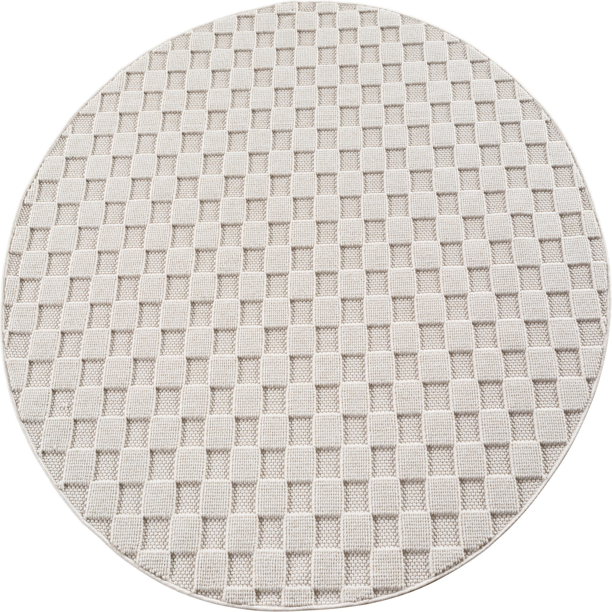 SIMPEX24 Designteppich Einfarbig Boucle Loop, Rund, günstig online kaufen