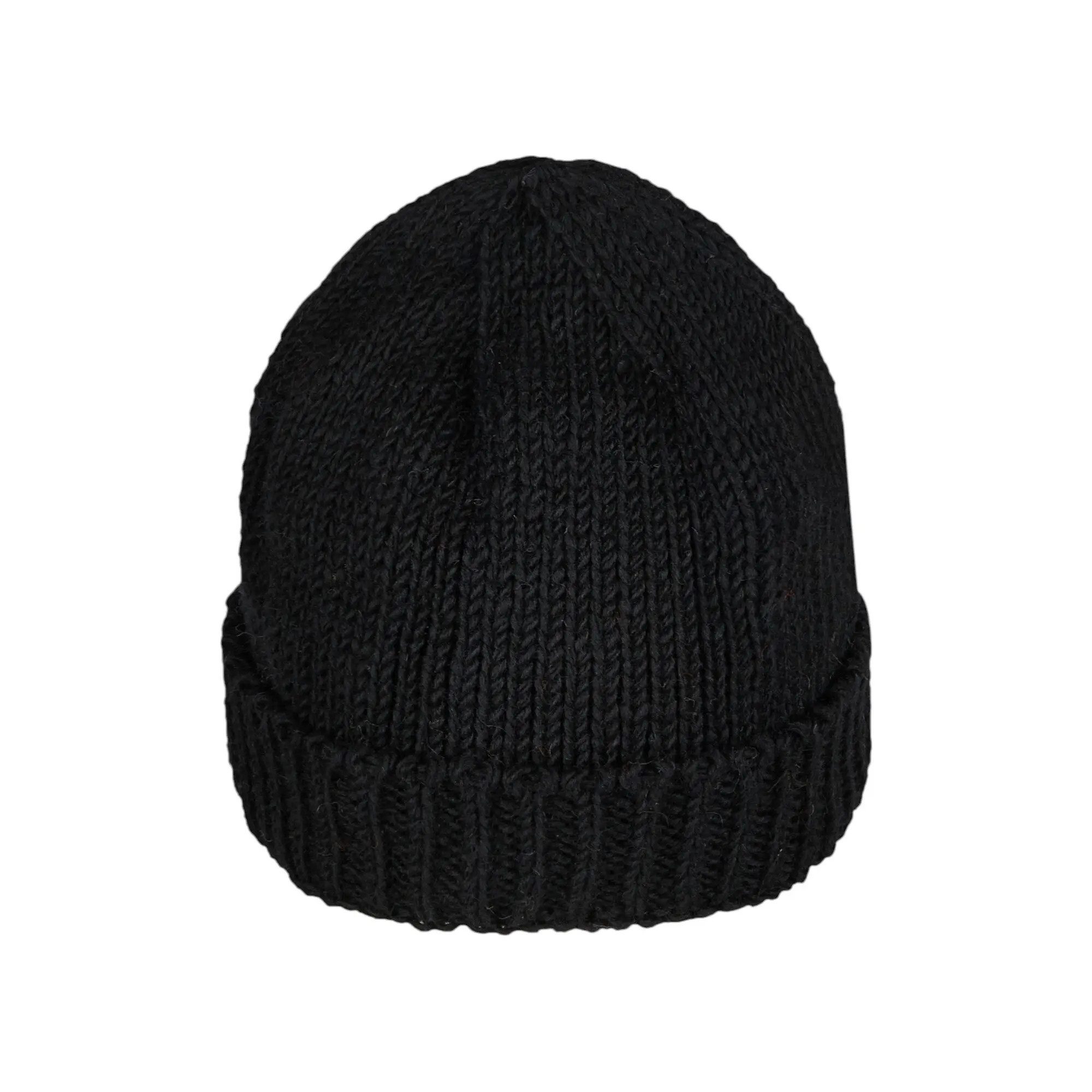 THC Natural Line Strickmütze THC Schafwoll Rollcap 721 schwarz (1 Stück, 1-St., 1 Stück) Innenfutter: Fleece