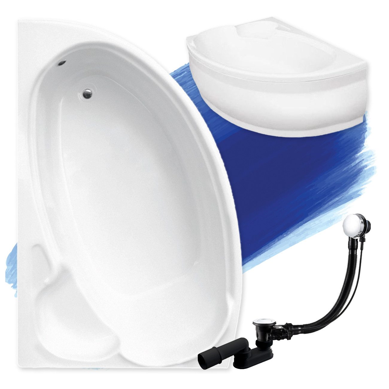 KOLMAN Badewanne Eckbadewanne Finezja 170x110, (Links/Rechts), günstig online kaufen
