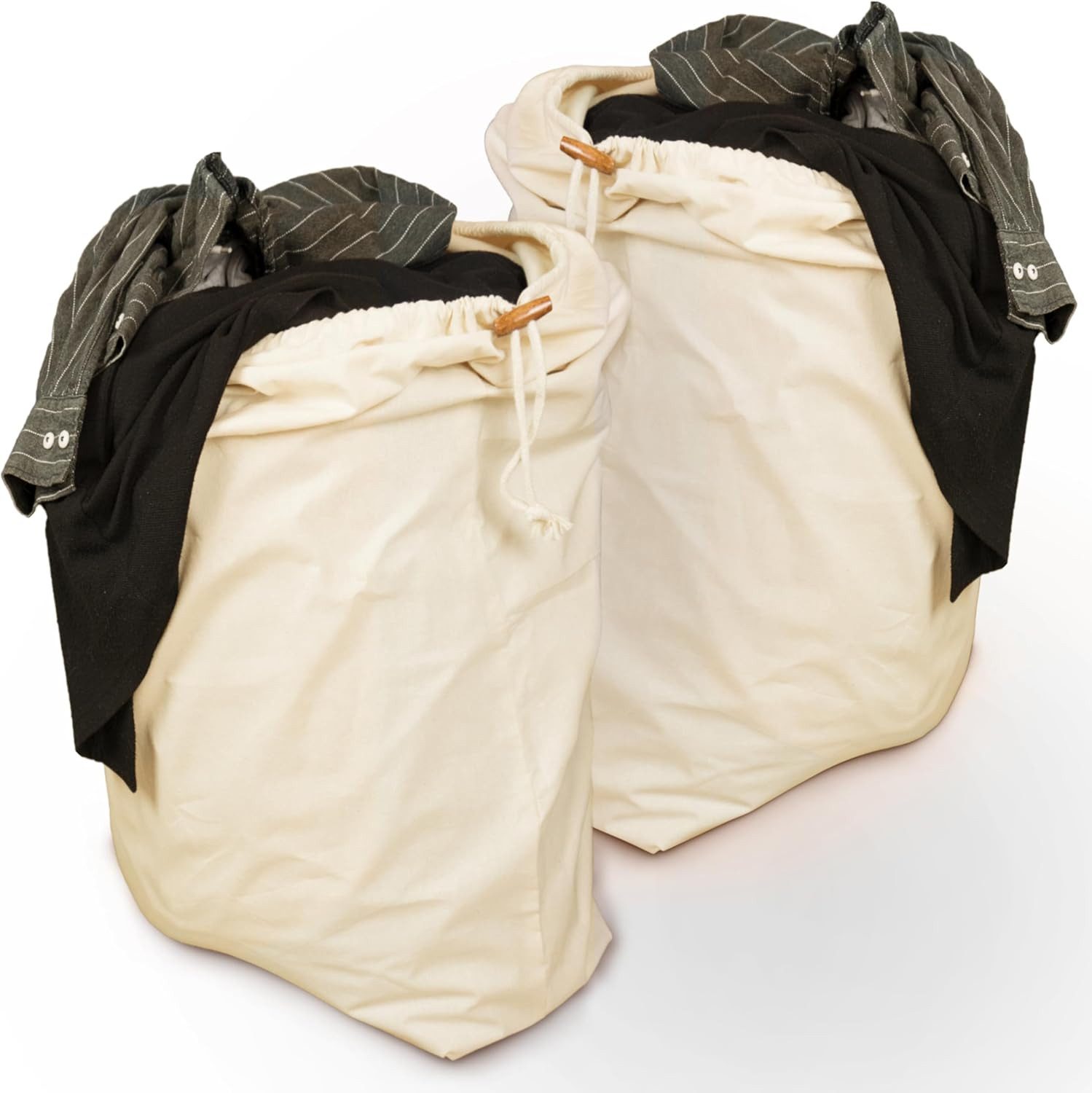 Naturstube Wäschesack Wäschesack 2er-Set, 67 x 87 cm, extra groß und strapazierfähi
