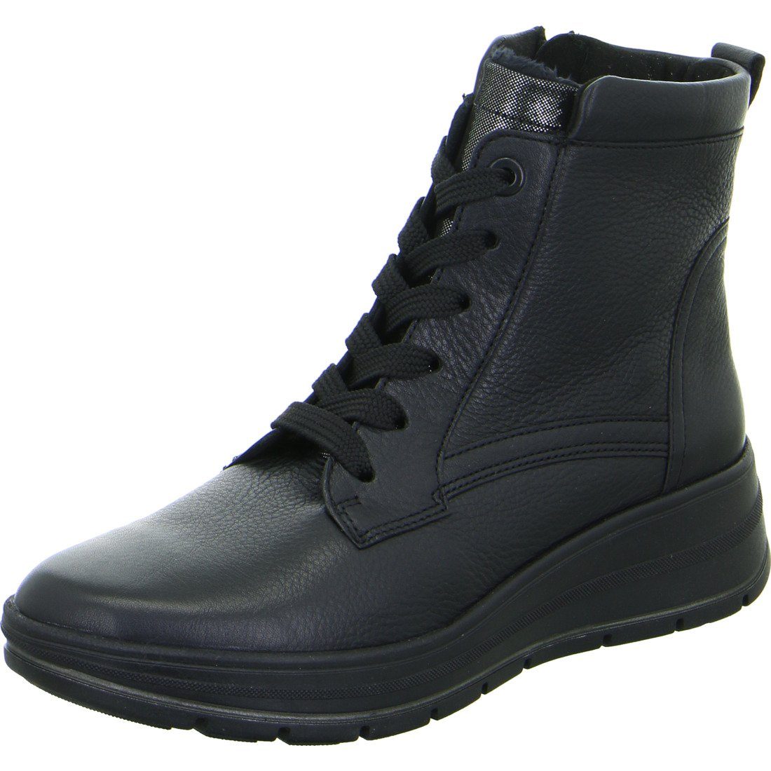 ARA Damen Nature Stiefelette Aus Leder – Flache Stiefelette Mit Wollfutter Für Herbst & Winter