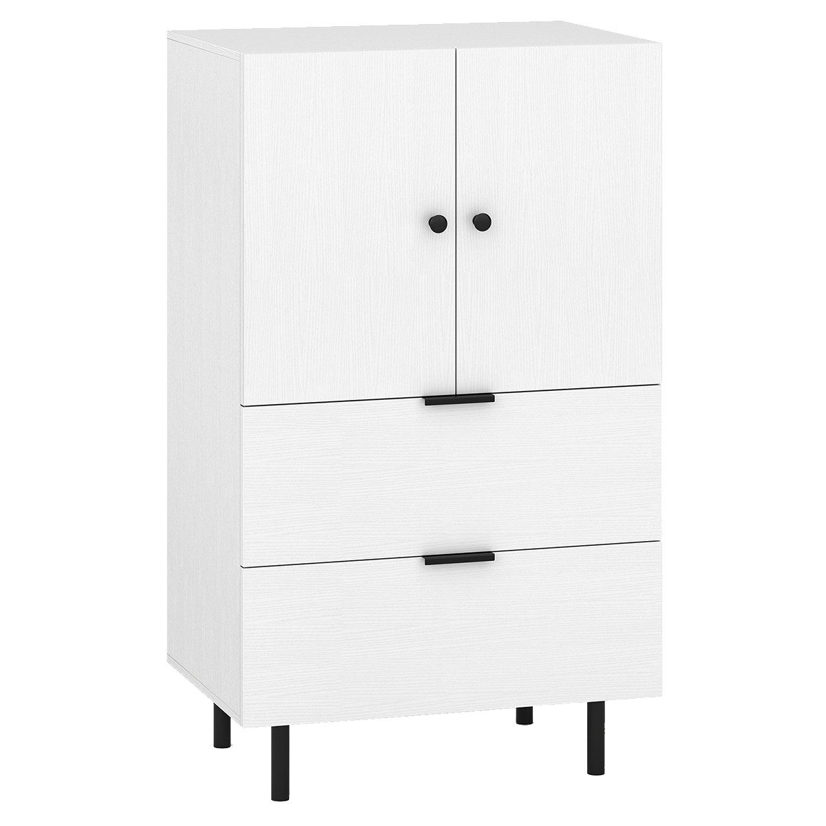 COSTWAY Sideboard, Buffetschrank Holz mit Schubladen & Türen, 60x41,5x102cm günstig online kaufen