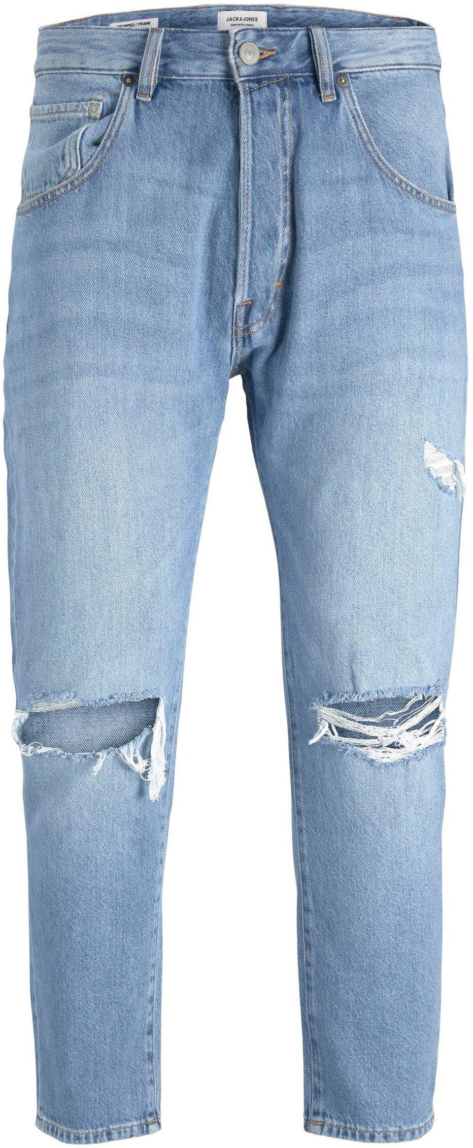 CROPPED Jack & JJORIGINAL JJIFRANK Jones Tapered-fit-Jeans light-blue-denim