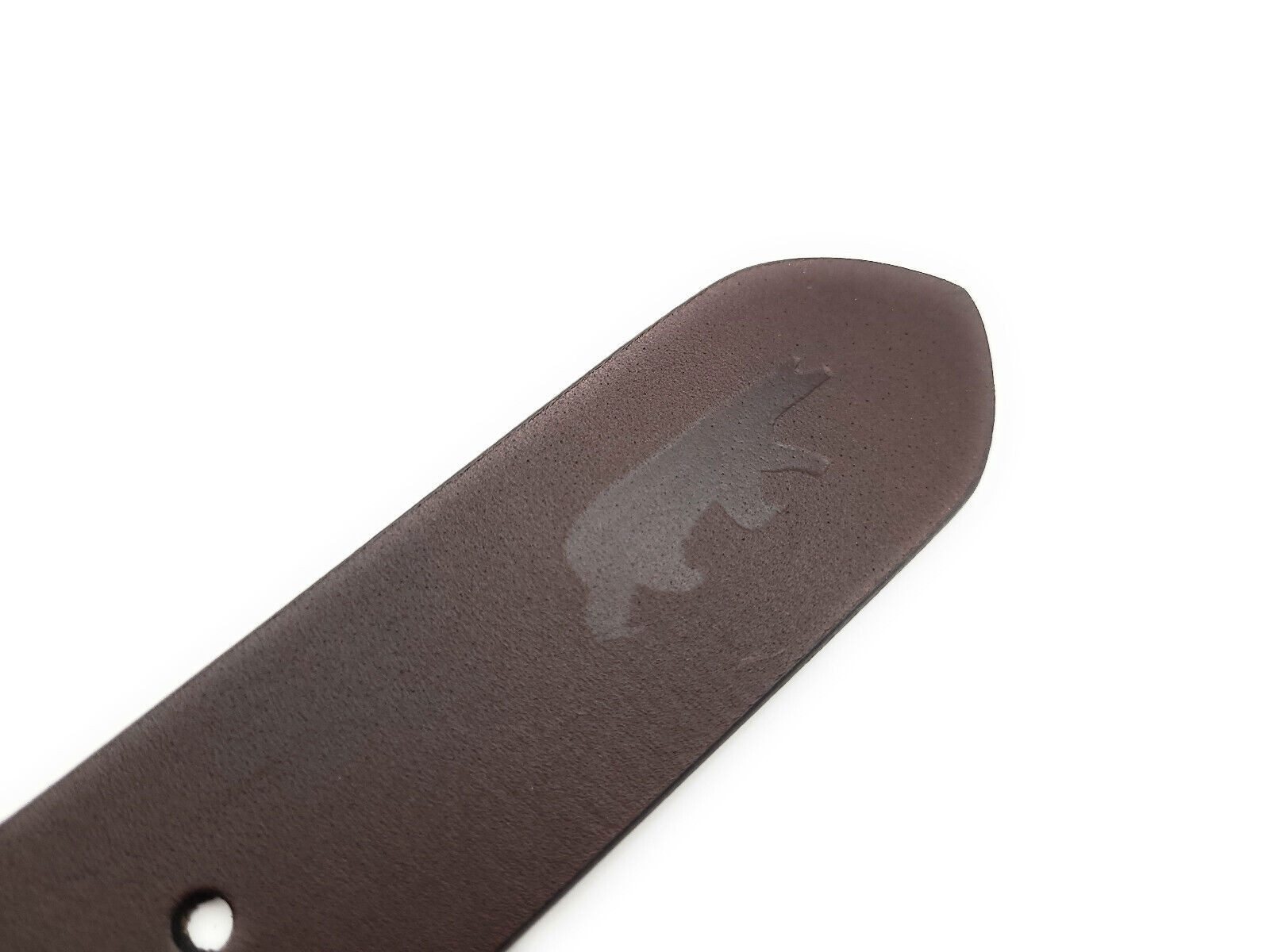 Hill Burry Ledergürtel Unisex Gürtel aus Vollleder 100cm Länge ca. 4mm dickes Büffeleder individuell kürzbar, dunkelbraun
