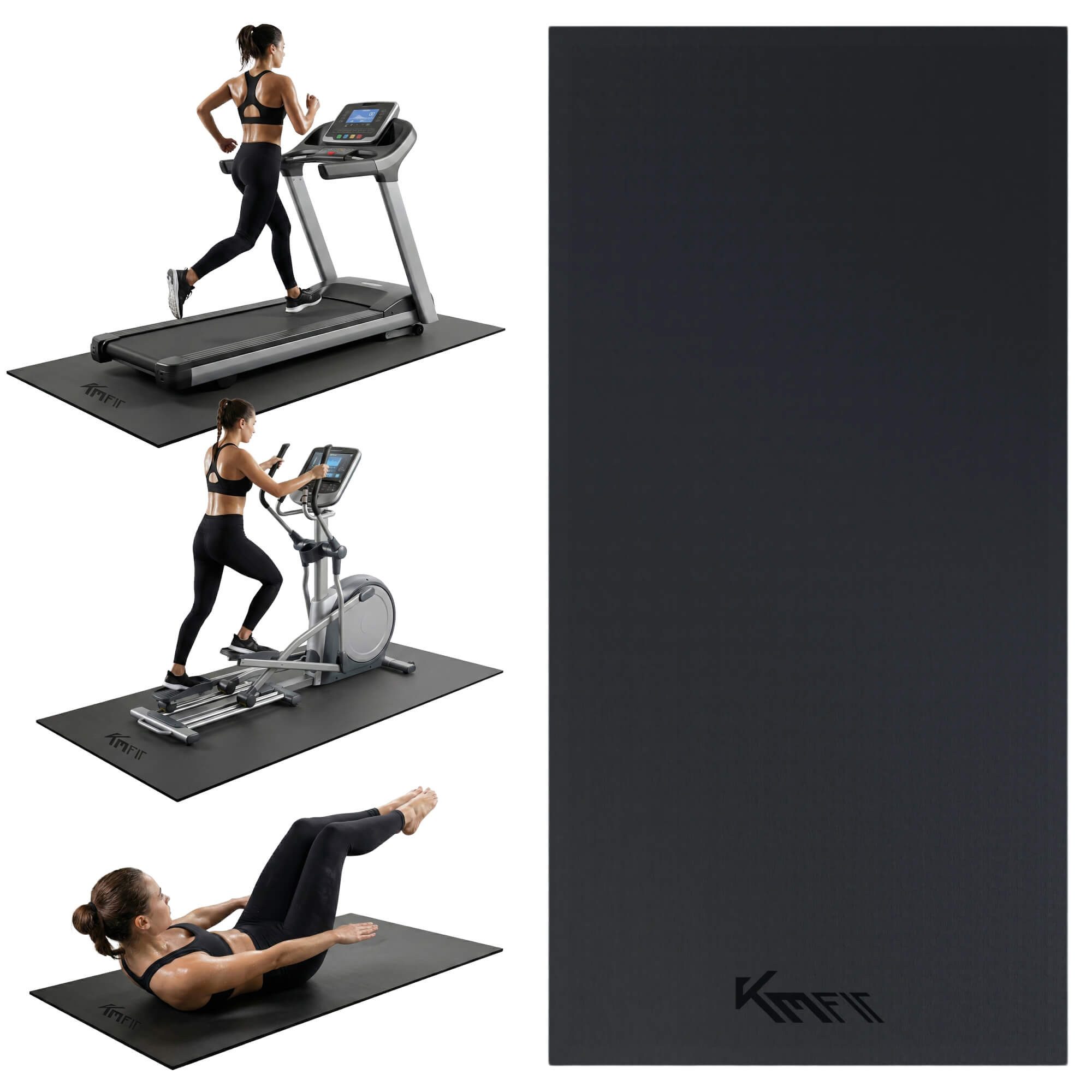 KM - Fit Bodenschutzmatte Unterlegmatte, Fitness- & Yogamatte, Schalldämpfend, Übungsmatte