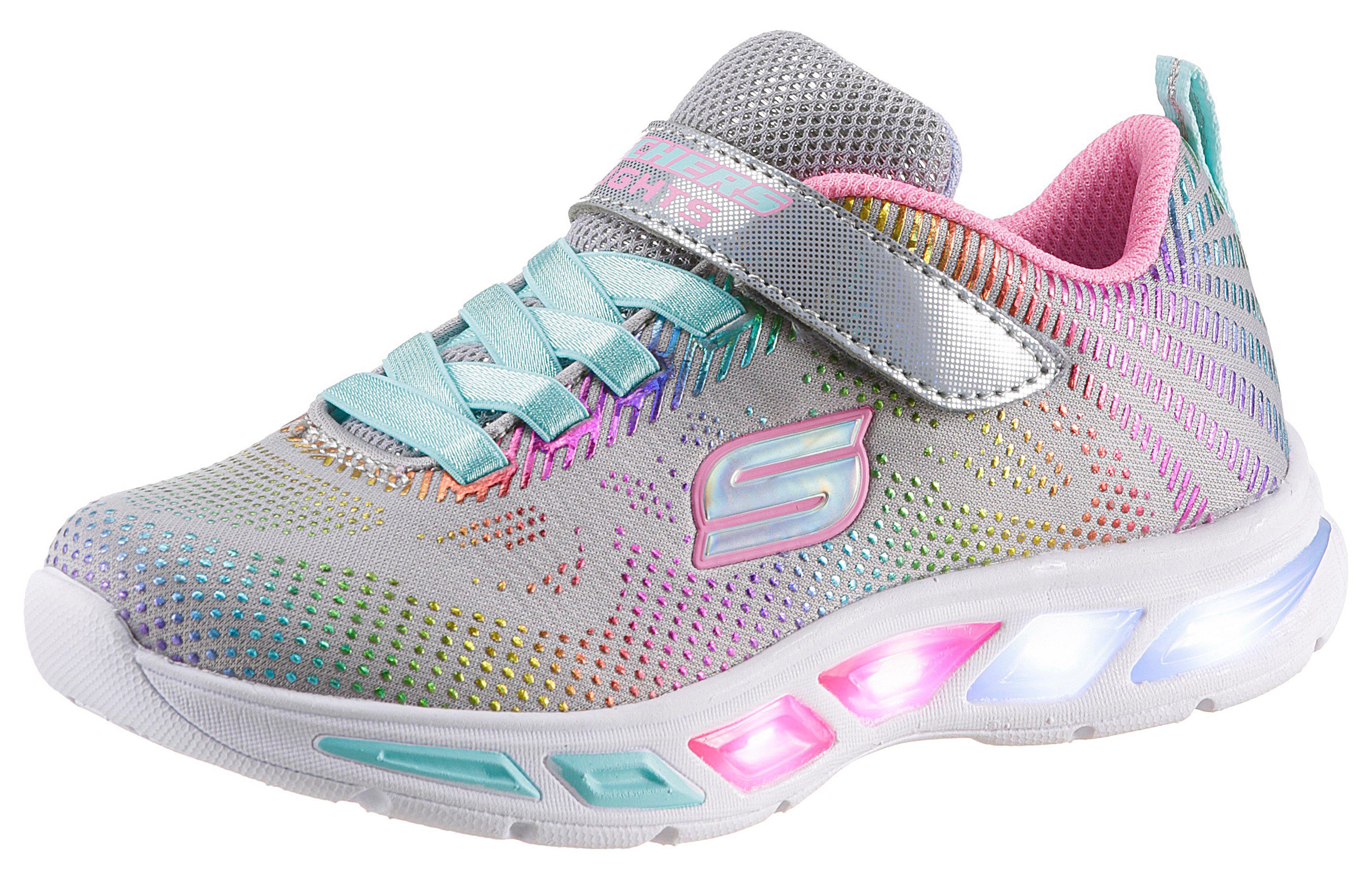 Laufsohle LITEBEAMS-Gleam Blinkschuh blinkender N`Dream grau Kids mit Sneaker Skechers