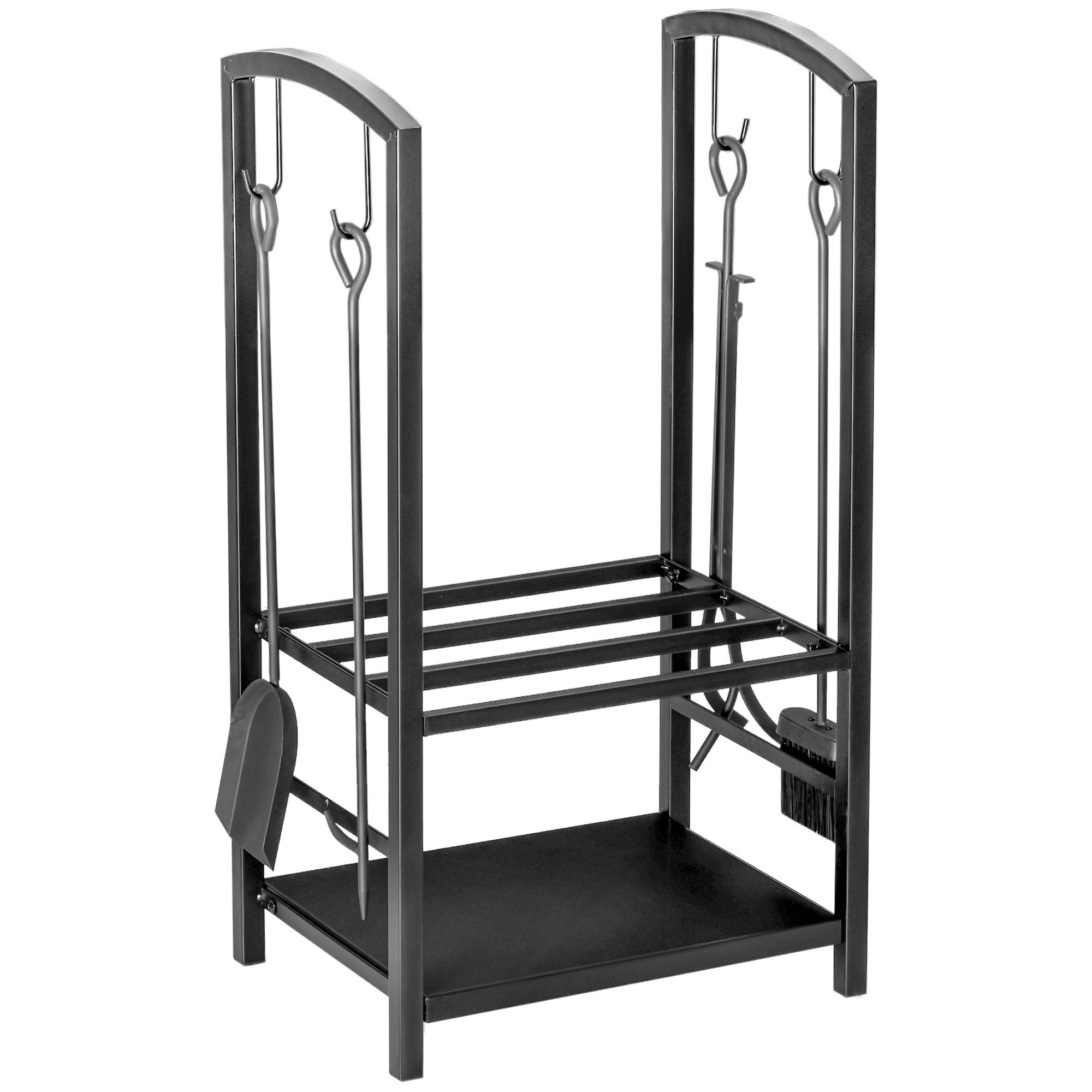 Kaminholzregal Kaminholzständer mit Kaminbesteck