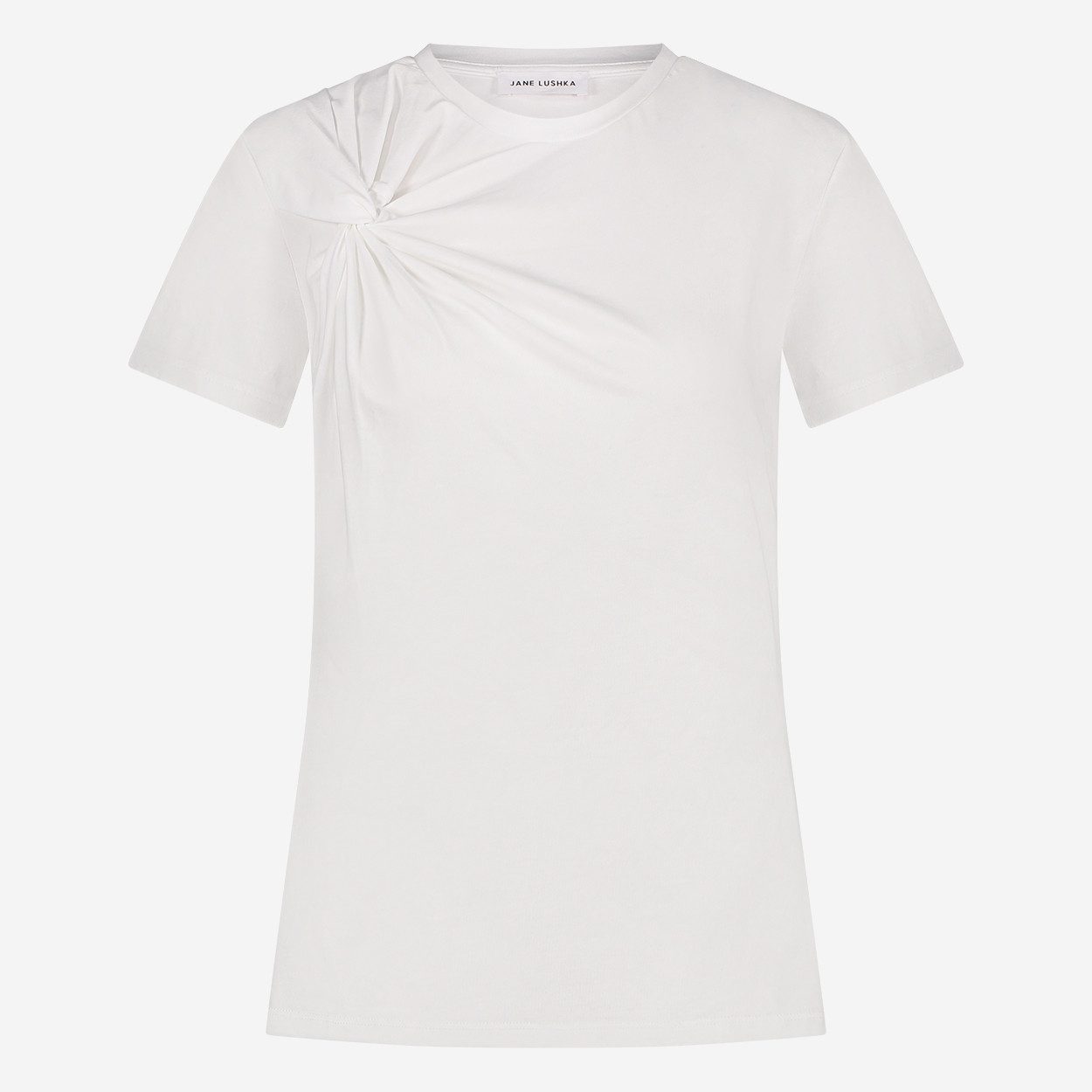 JANE LUSHKA T-Shirt Cotton elastene knot t-shirt