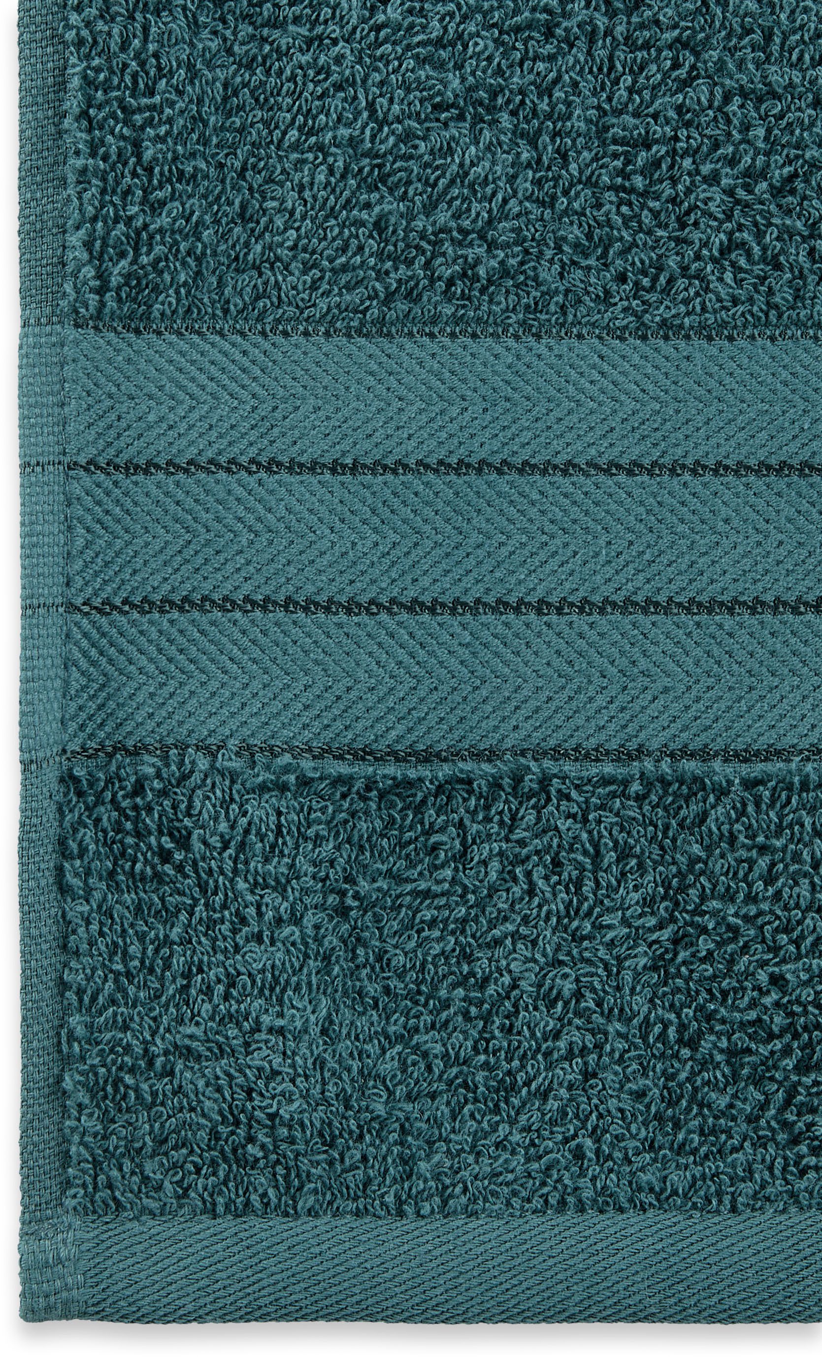 good morning Handtuch Set Uni, Frottee (Set, 8-St), Baumwolle, Walkfrottee, Bordüre, 500 GSM,Einfarbig, ohne Aufhängung