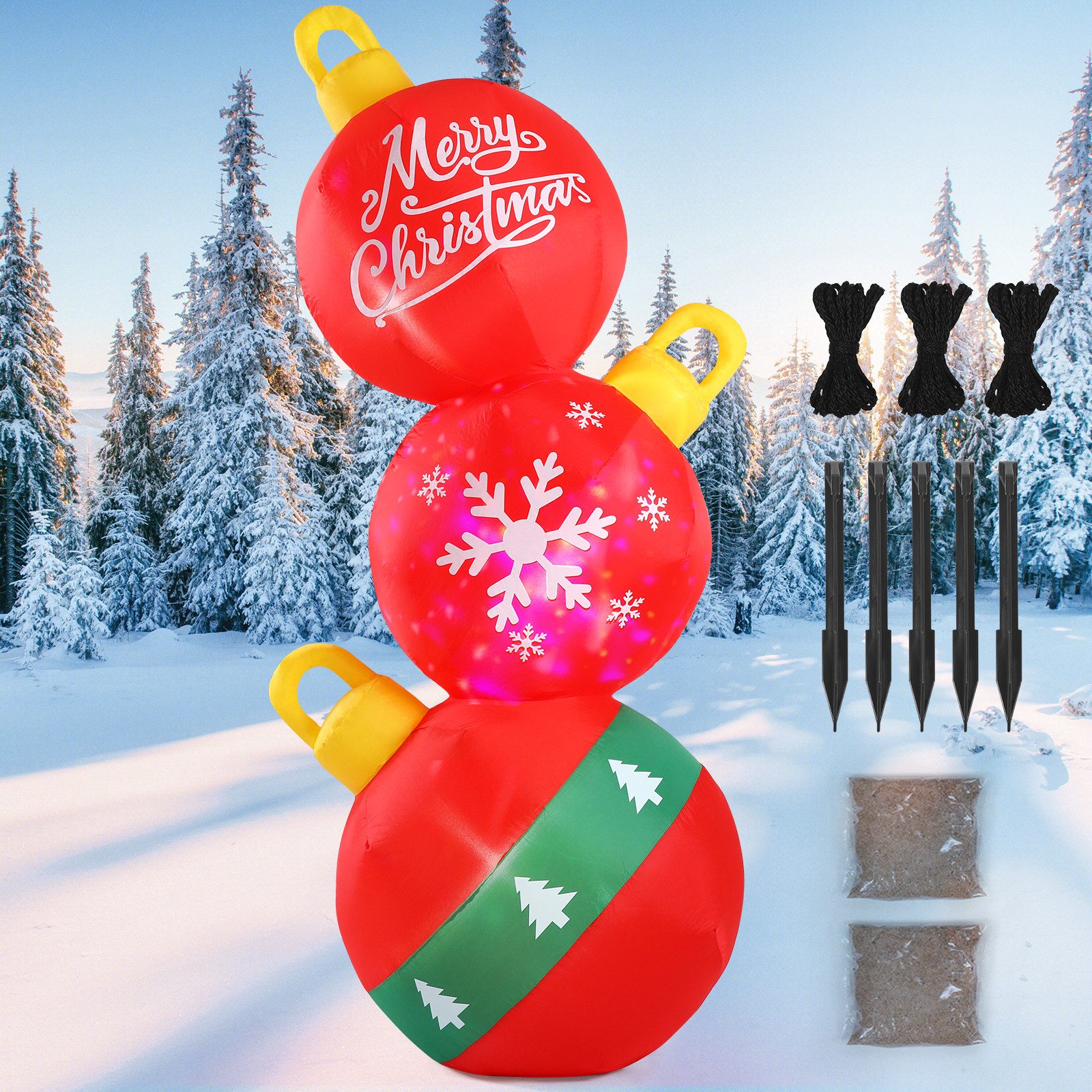 Elegear LED-Dekofigur Weihnachts-Schneemann aufblasbar, Perfekte Dekoration günstig online kaufen