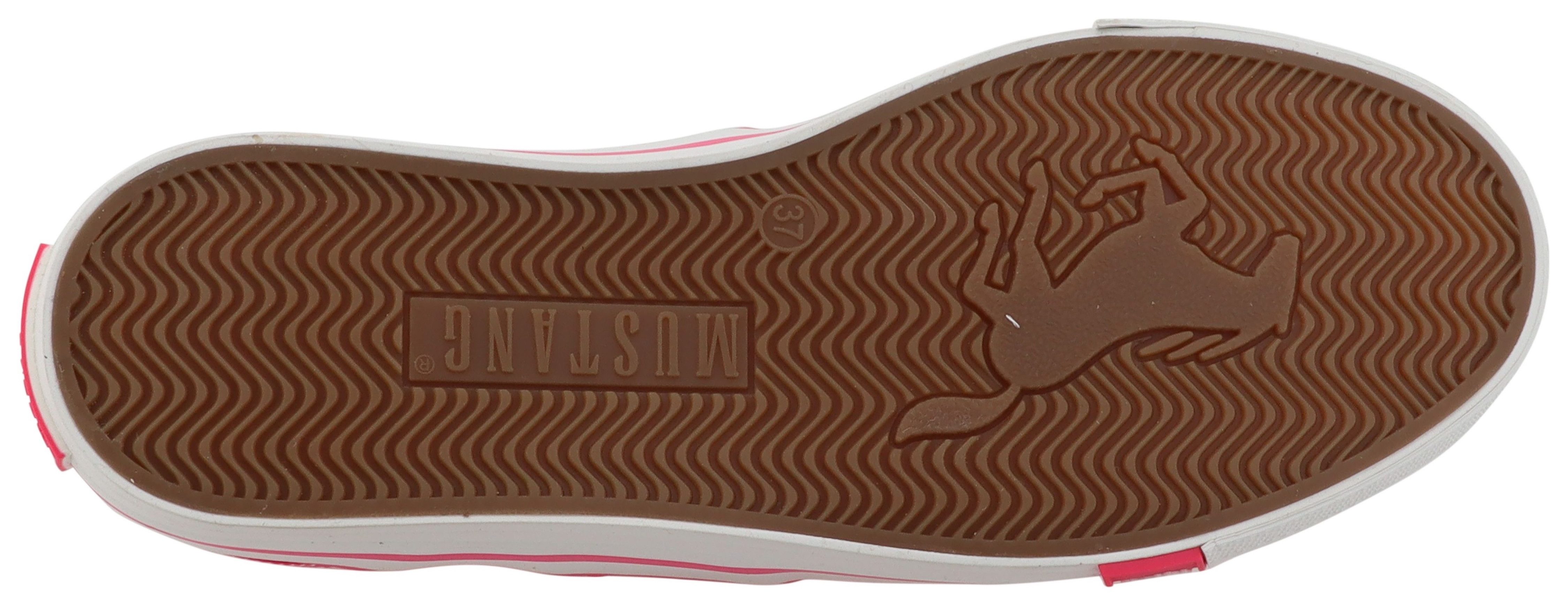 Mustang Shoes Winona Slip-On Sneaker Slipper, Halbschuh mit modischen Kontrastnähten