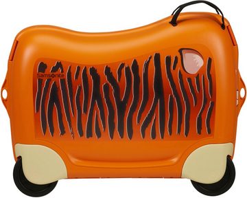 Samsonite Kinderkoffer Dream2Go Ride-on Trolley, Tiger, 4 Rollen, Kinder Reisegepäck Handgepäck-Koffer zum sitzen und ziehen