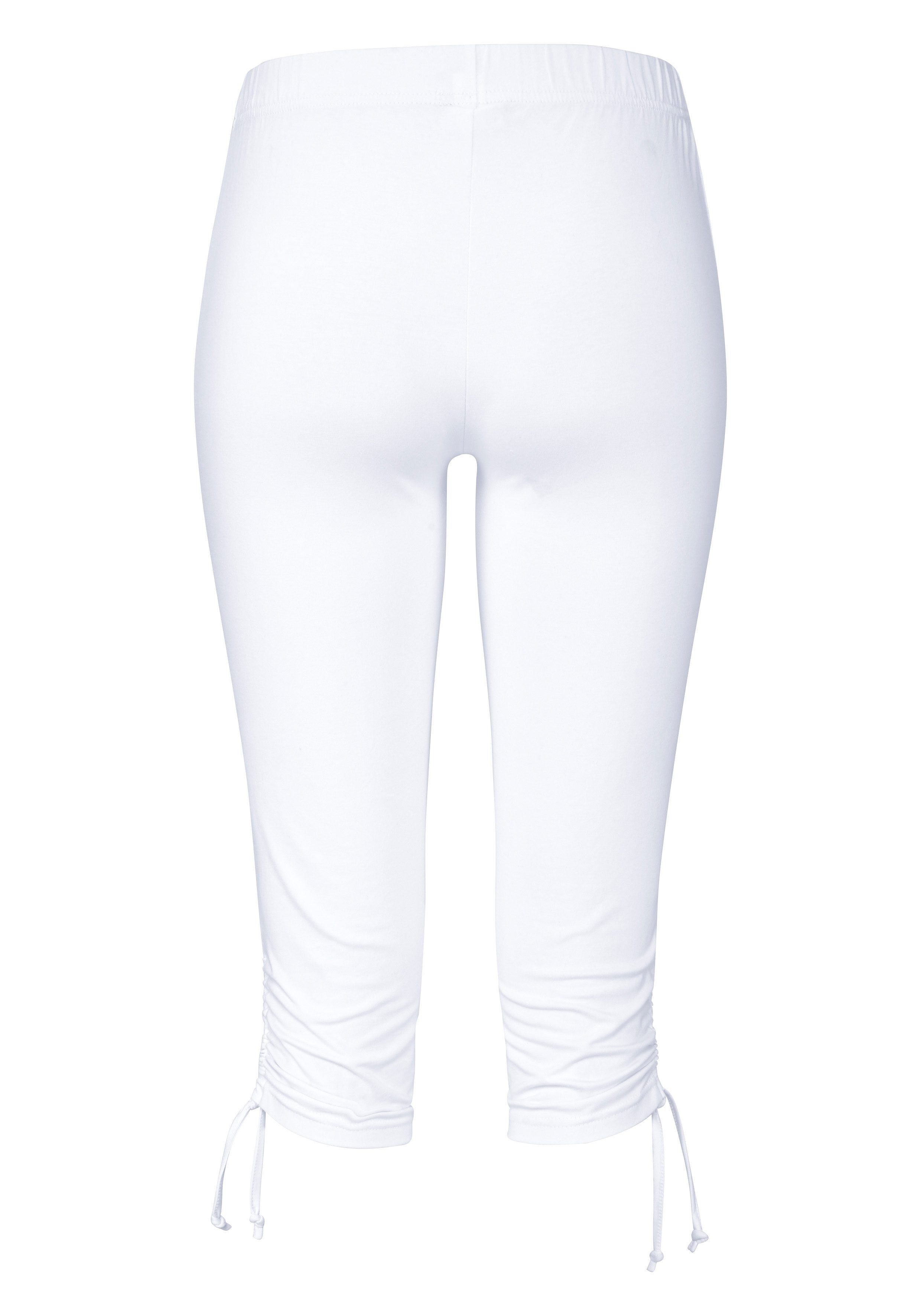 Beachtime by Lascana Caprileggings aus bequemer Stretch-Qualität mit Raffung und Stretch, 3/4-Länge, Sommerhose – Bild 4 von 5