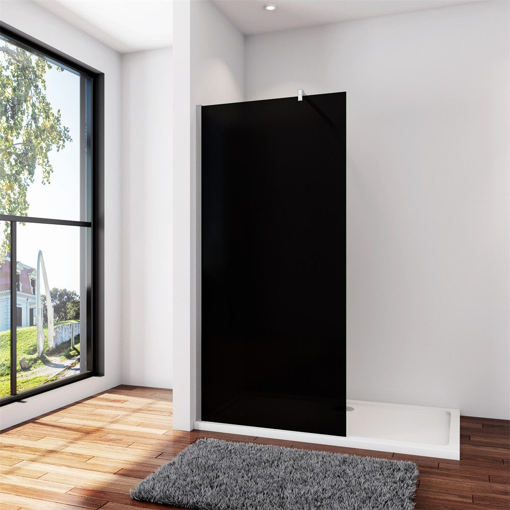 Duschwand 10mm Rauchglas Sicherheitsglas Walk in Dusche Duschkabine
