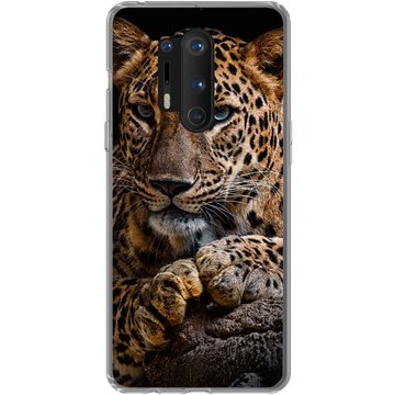 MuchoWow Handyhülle Wildtiere - Panther - Porträt - Schwarz - Tiere, Phone Case, Handyhülle OnePlus 8 Pro, Silikon, Schutzhülle