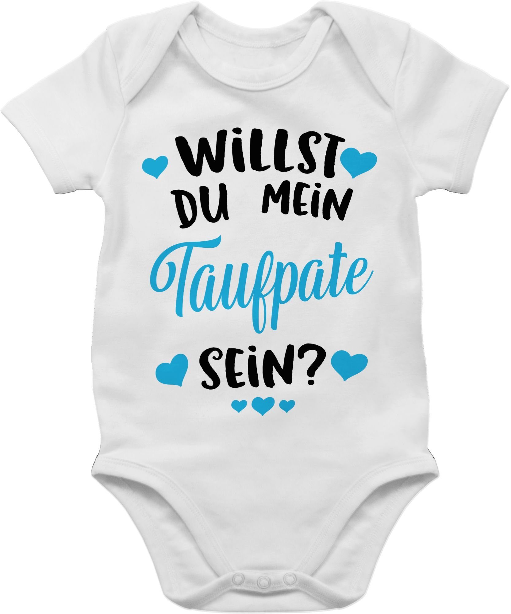 Shirtracer Shirtbody Willst du mein Taufpate sein? hellblau Sprüche Baby
