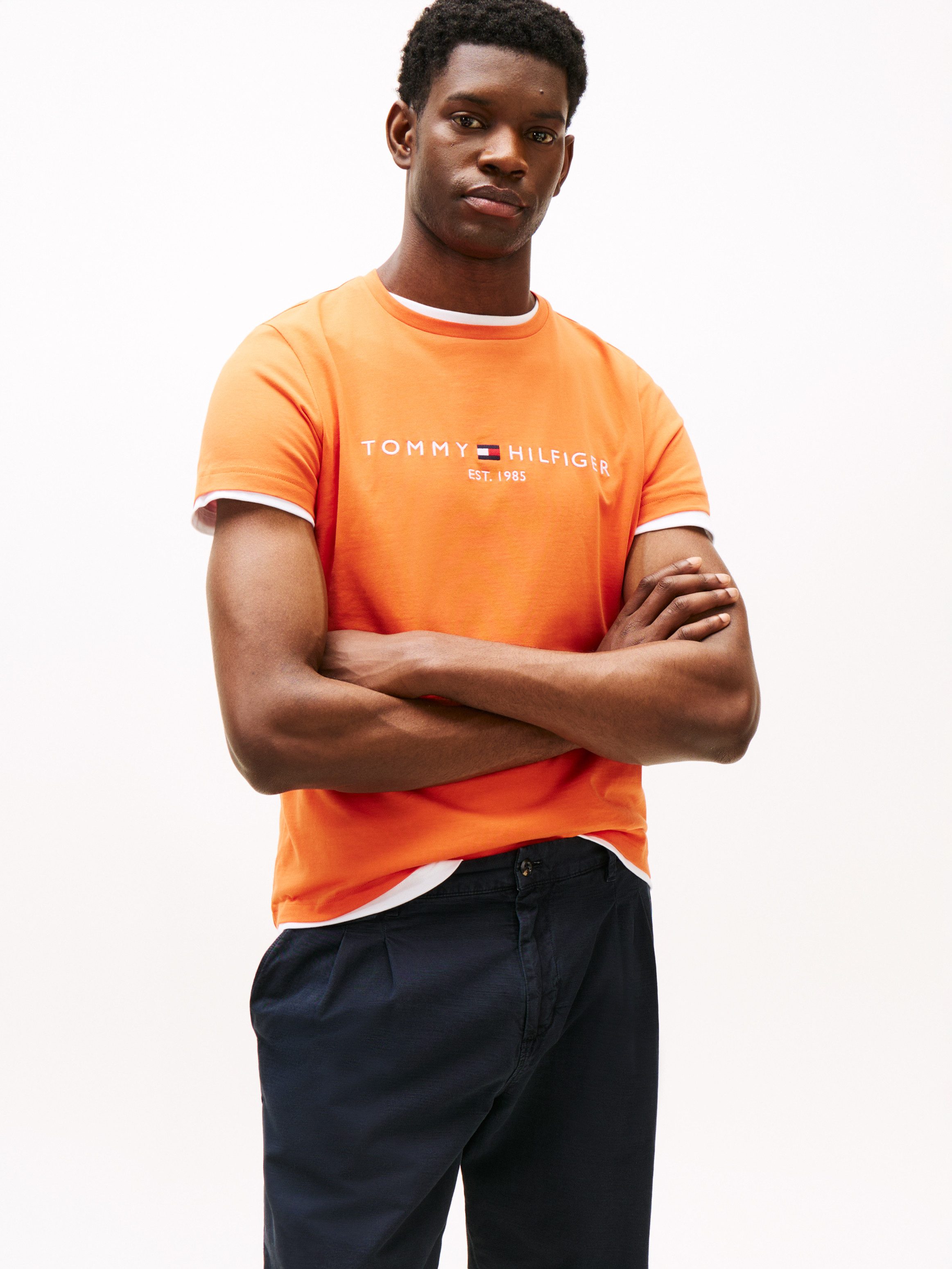 Tommy Hilfiger T-Shirt TOMMY LOGO aus reiner Baumwolle