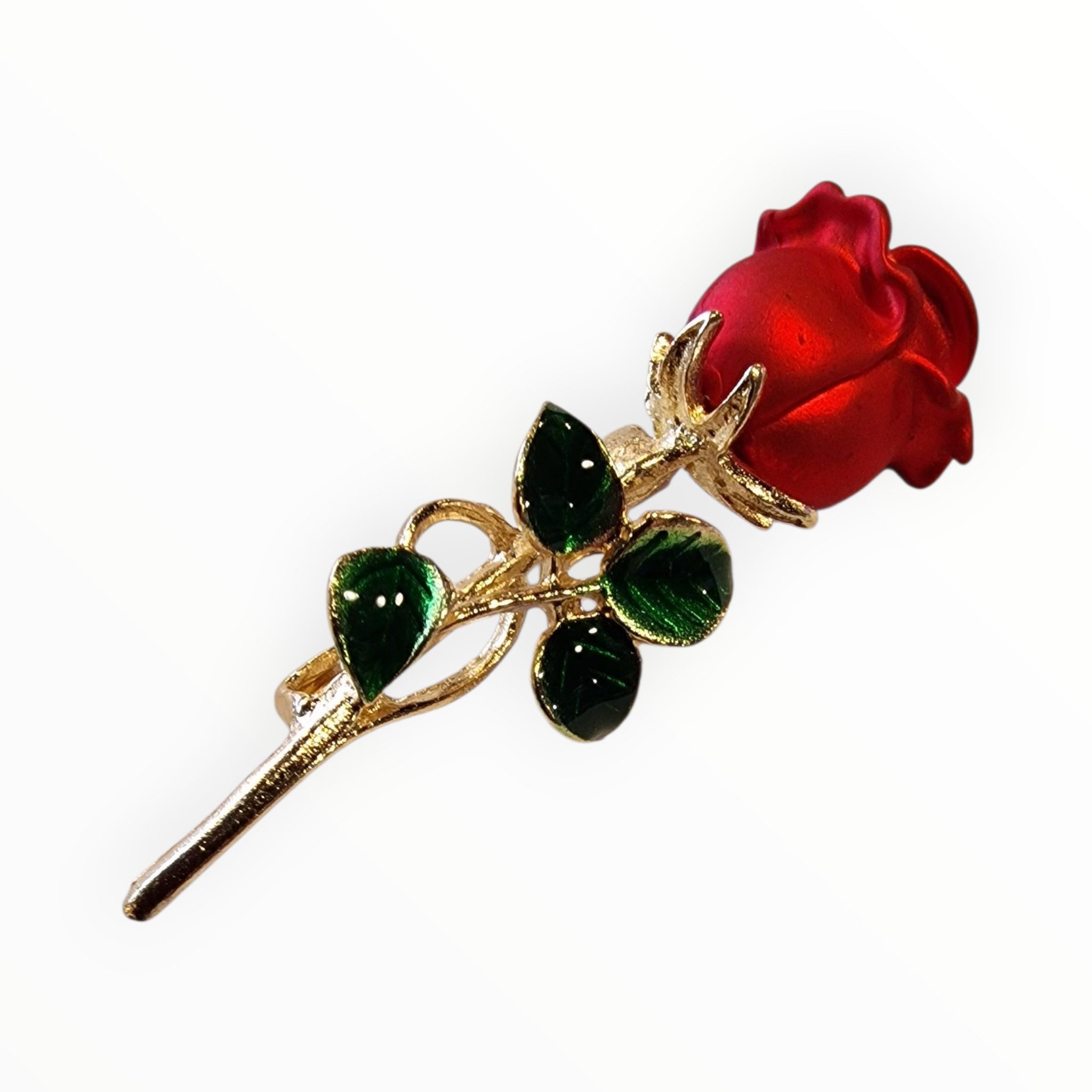 Dark-Desires Brosche Süße vintage Look Brosche rote Rose, Damen Brosche vin günstig online kaufen