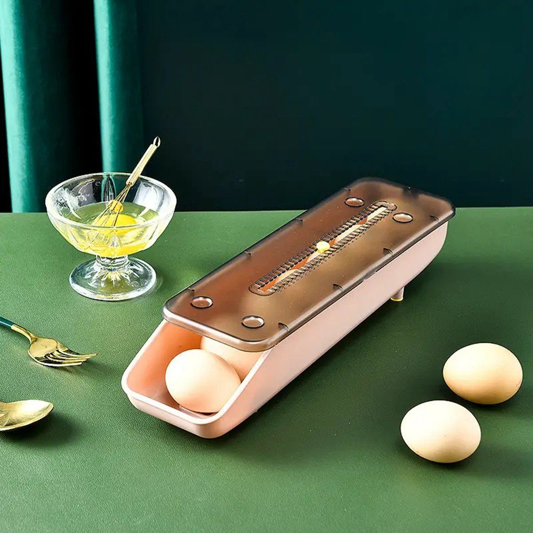 TUABUR Frischhaltedose Stapelbare Eierkörbe, Eieraufbewahrungsboxen für den Kühlschrank pink