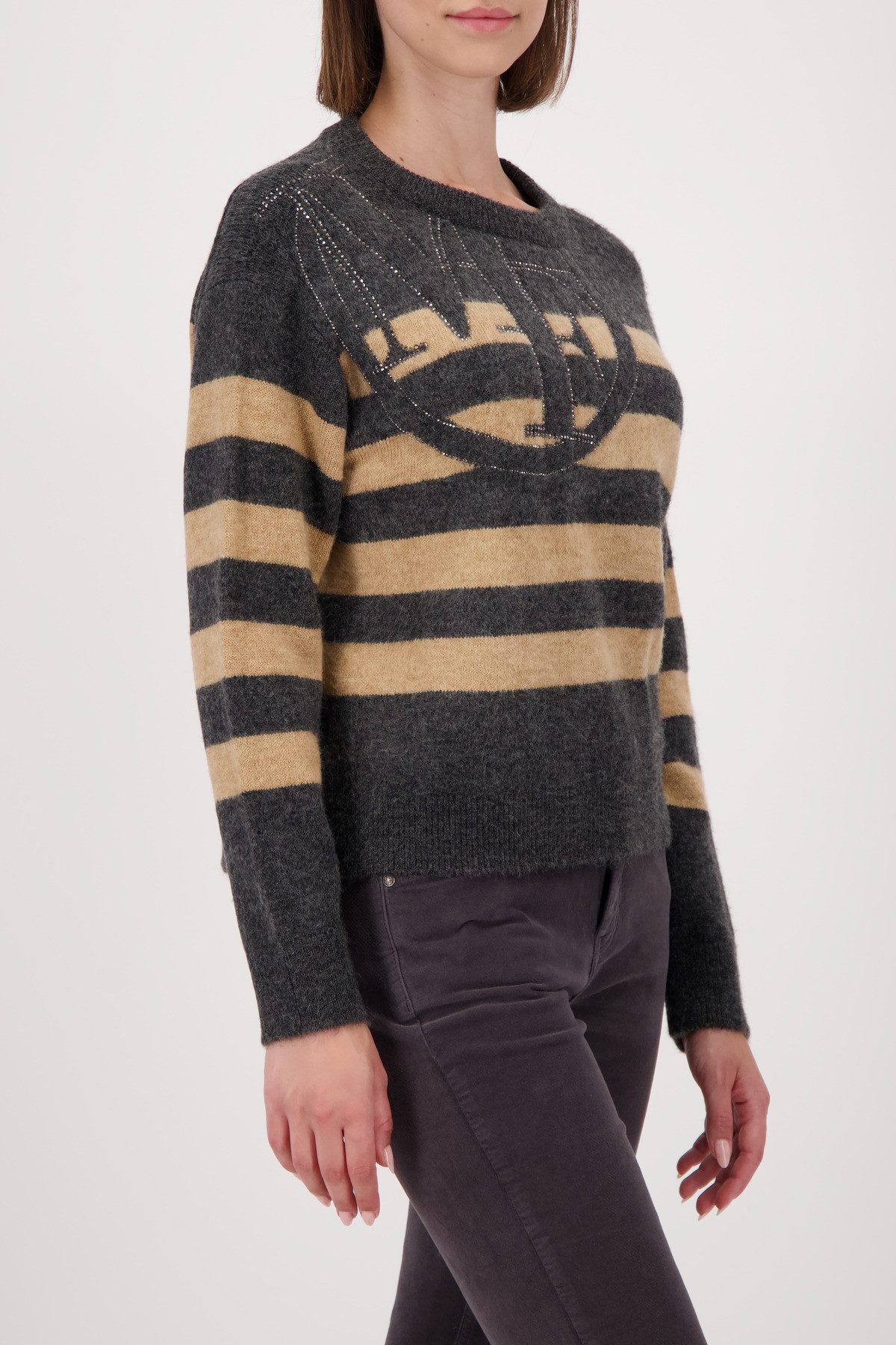 Monari Strickpullover Regular fit mit Rundhalsausschnitt günstig online kaufen