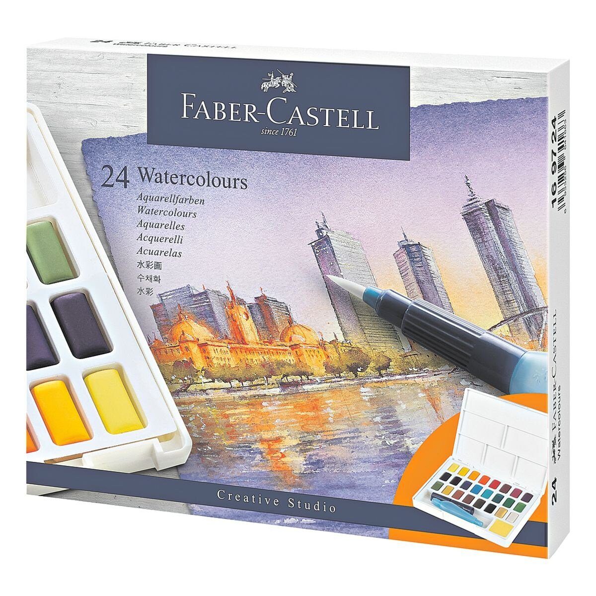 24 Aquarellstifte Faber-Castell Farben