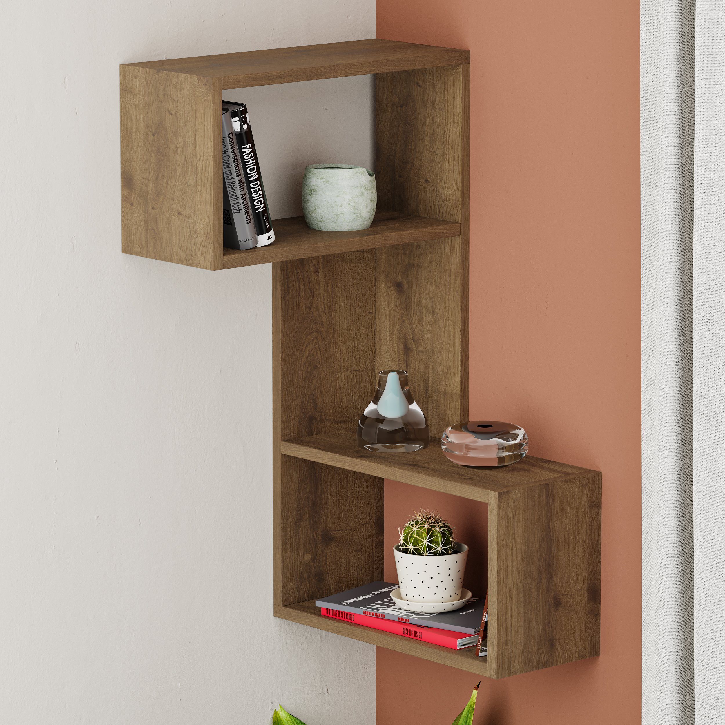 Decortie Eckregal Part, Modernes Wandregal, 67 günstig online kaufen