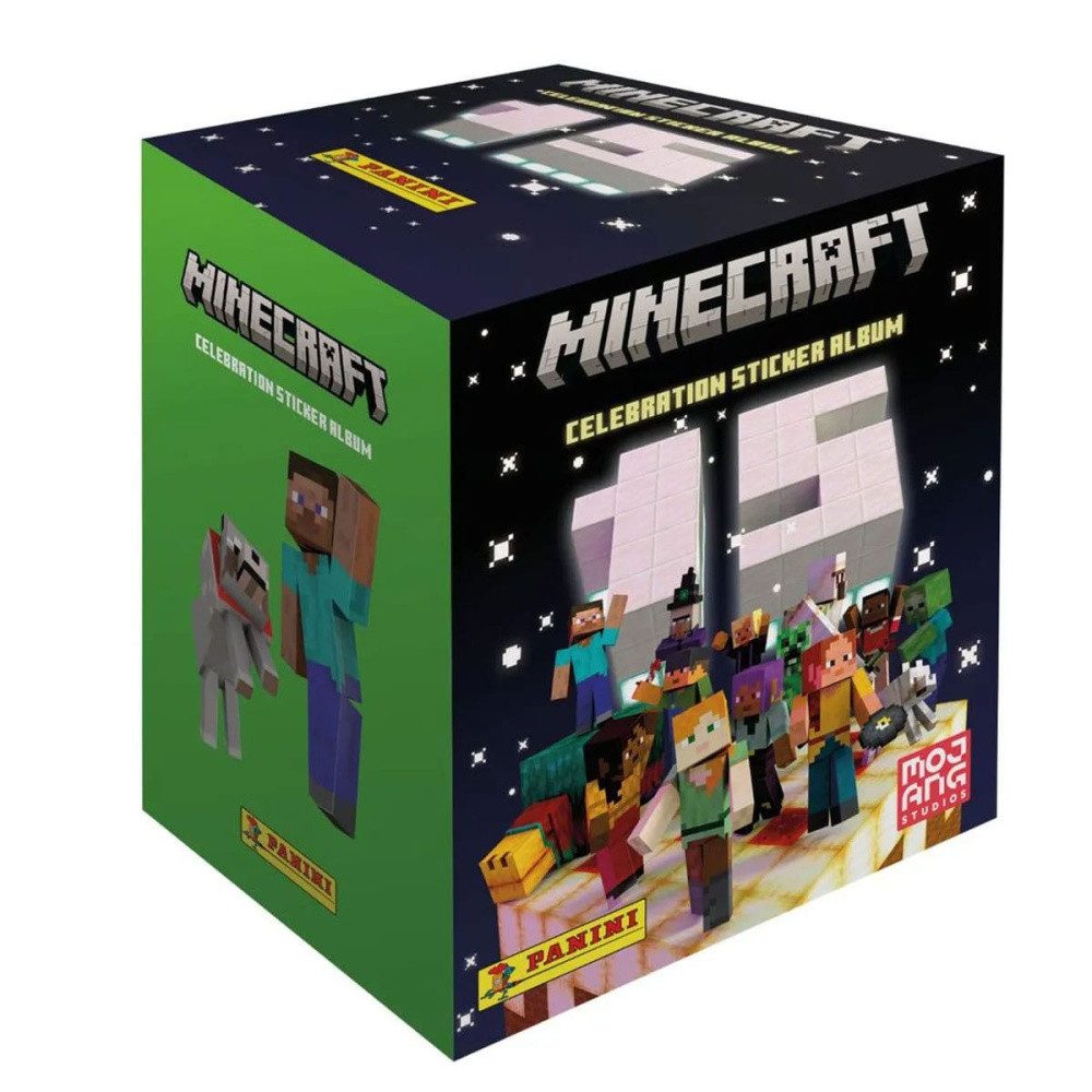 Panini Sticker Minecraft Sticker Collection 15th Anniversary Celebration Display (36)