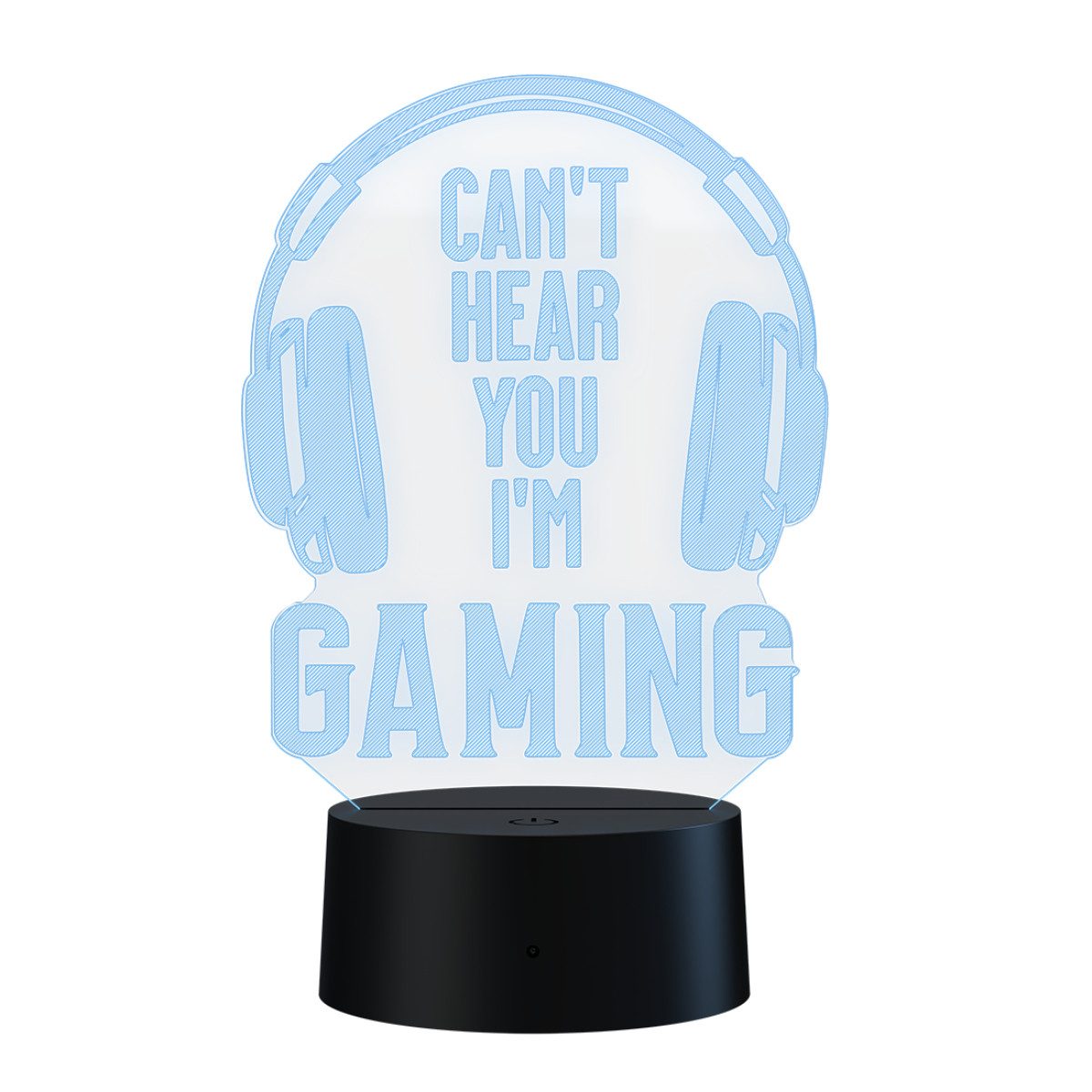 Qware Gaming LED Dekolicht 3D LED Lampe – RGB Tischlampe mit Farbwechsel und Fernbedienung