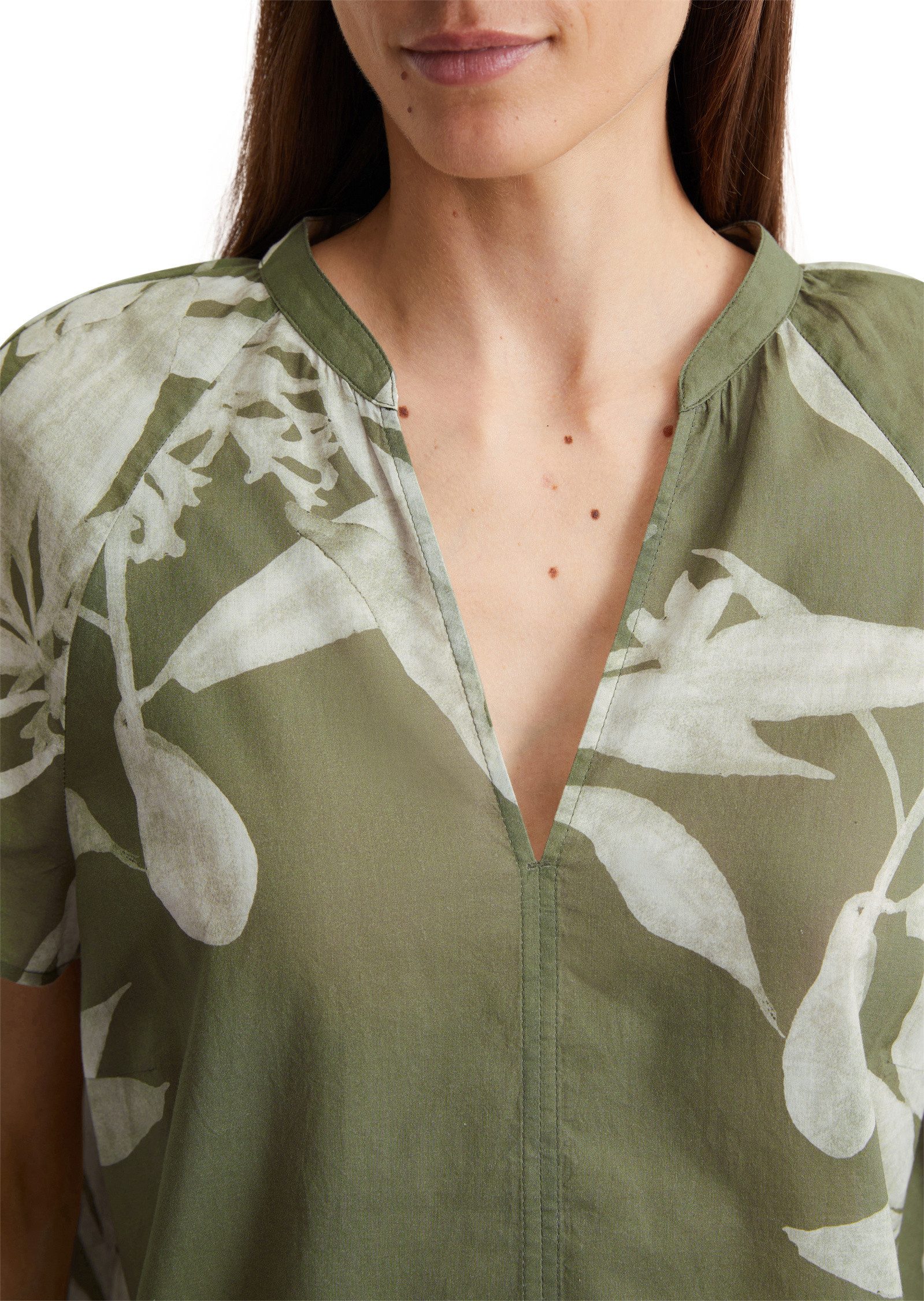 Marc O'Polo Kurzarmbluse aus leichtem Baumwolle-Voile