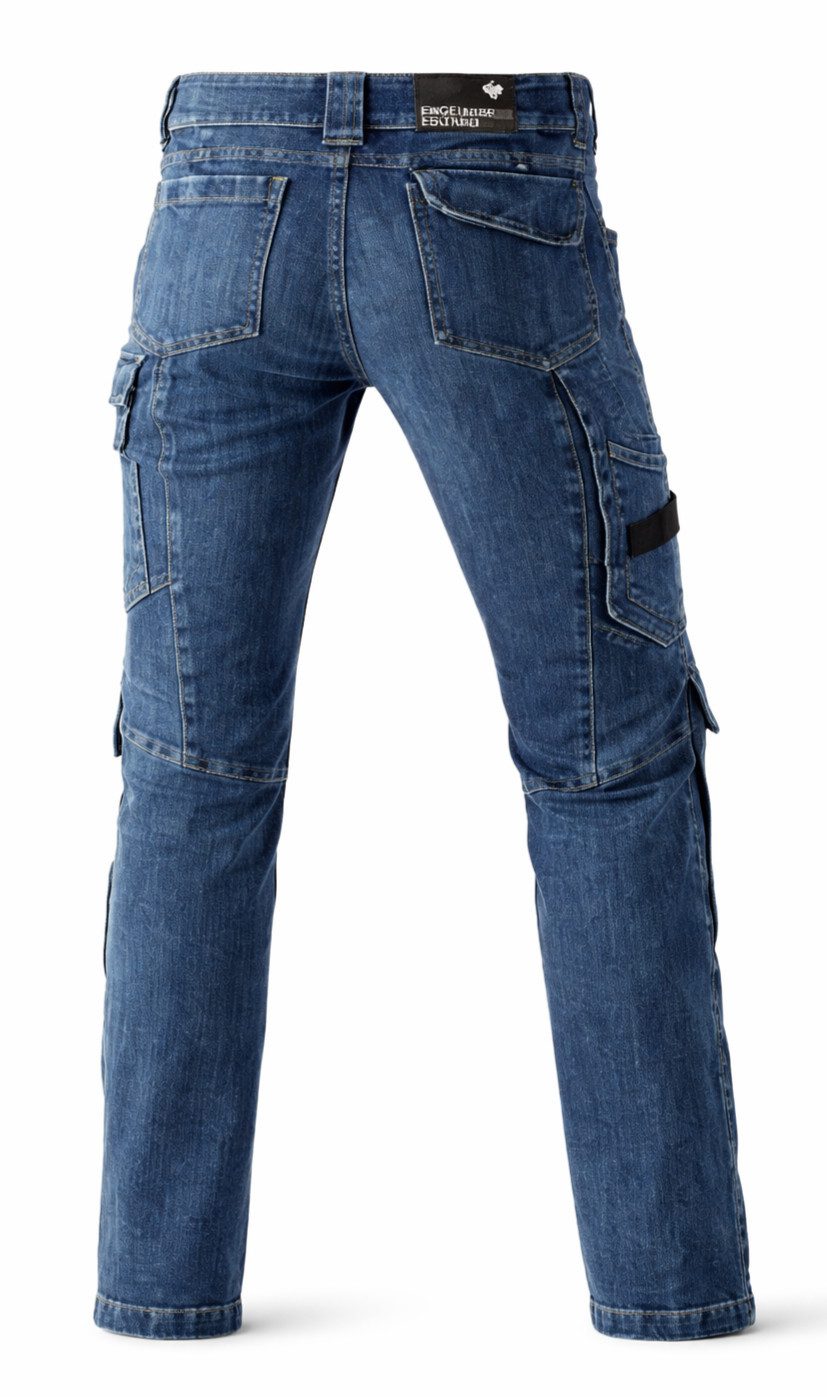 Engelbert Strauss Workerjeans e.s. Cargo Jeans – robuste Arbeitsjeans mit Flexbund, Knieverstärkung