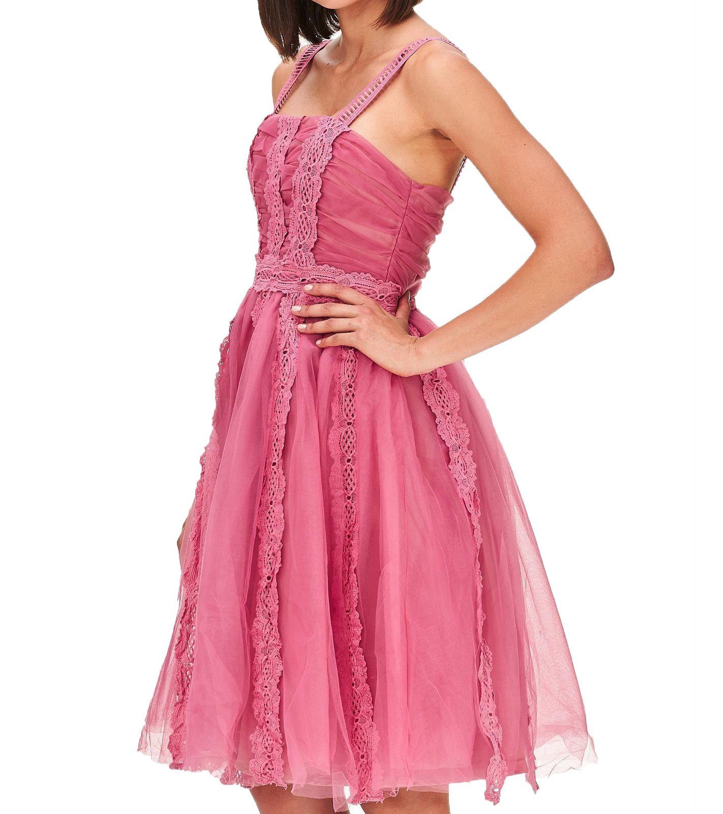 True Decadence Maxikleid »TRUE DECADENCE Cocktail-Kleid tailliert  geschnittenes Damen Kleid mit Tüllrock Abend-Kleid Pink« online kaufen |  OTTO