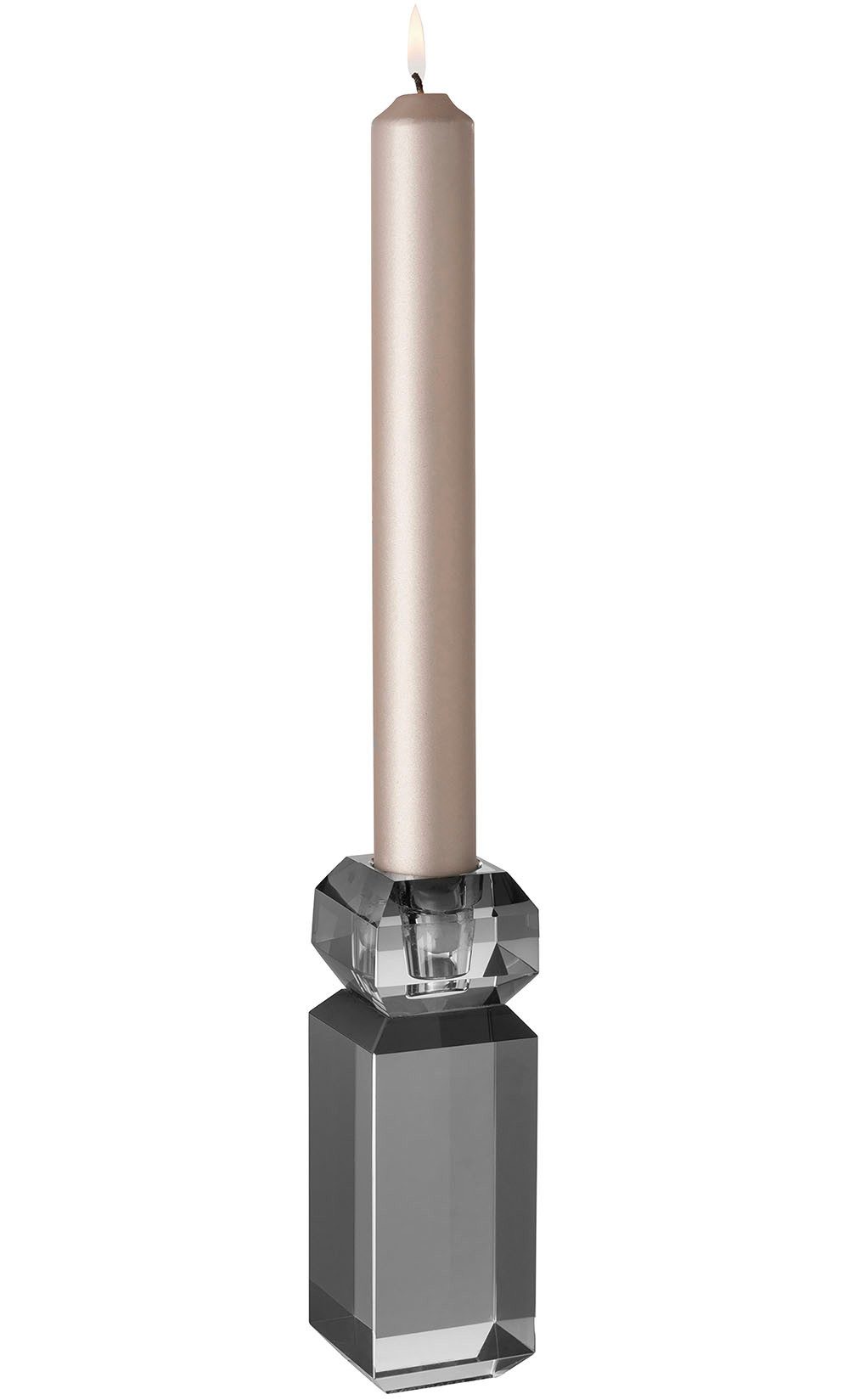 Fink Kerzenleuchter ARTIS (1 St), Stabkerzenhalter aus Kristallglas, eckig