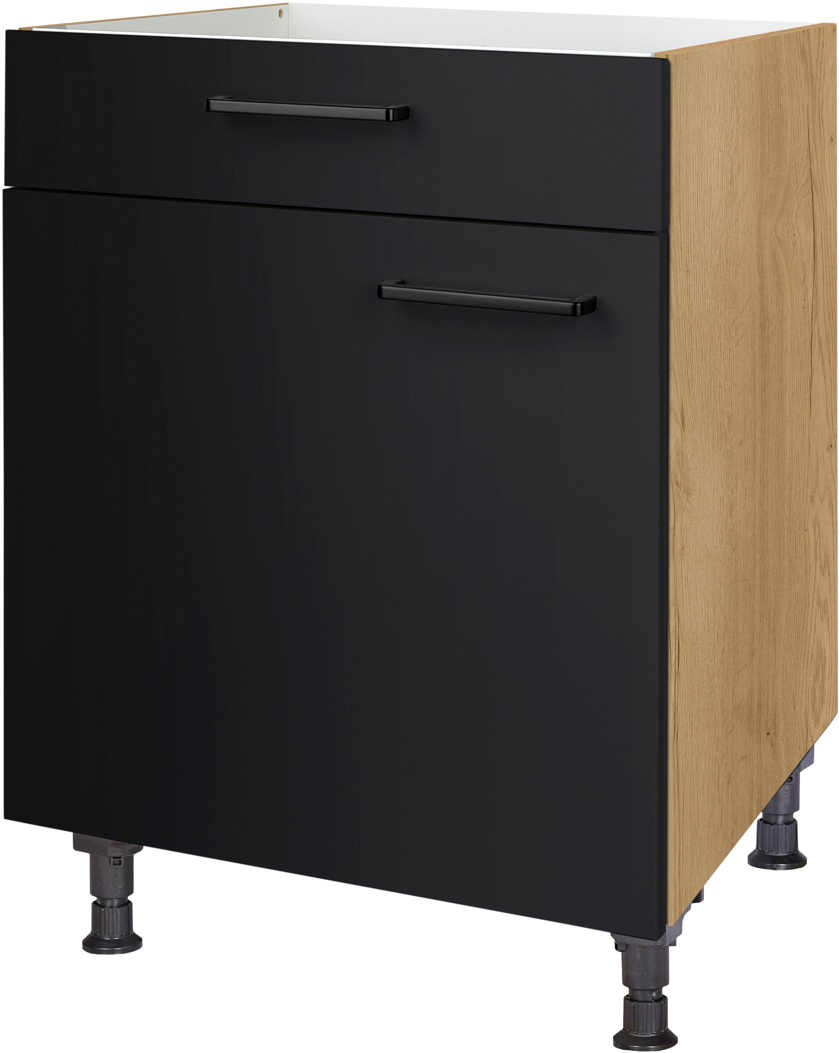 nobilia® Kochfeldumbauschrank "MIAMI", mit Schukasten und Tür, Ausrichtung wählbar vormontiert, Breite 60 cm