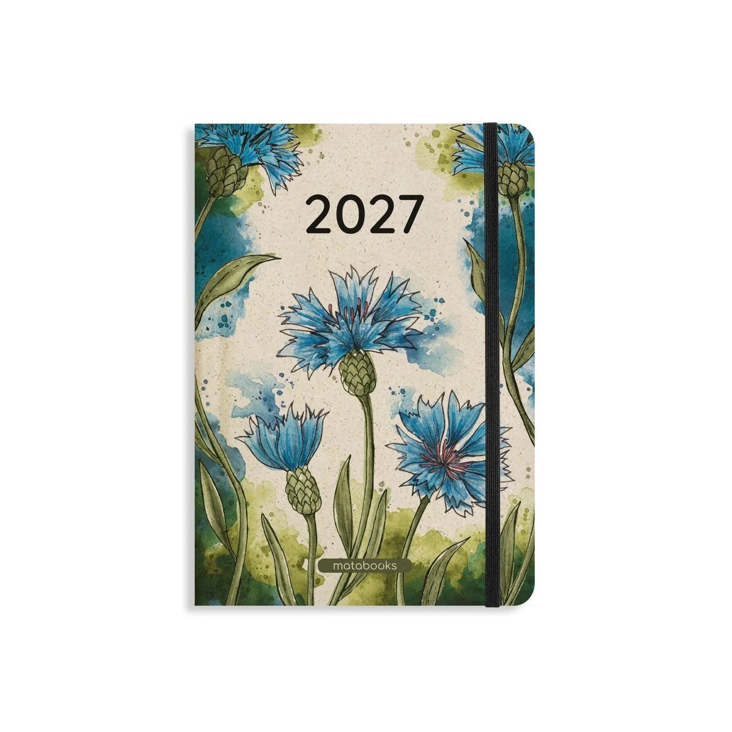 matabooks Jahresplaner matabooks - A5 Kalender Samaya 2027 Farbe: Cornflower Blue (DE/EN)