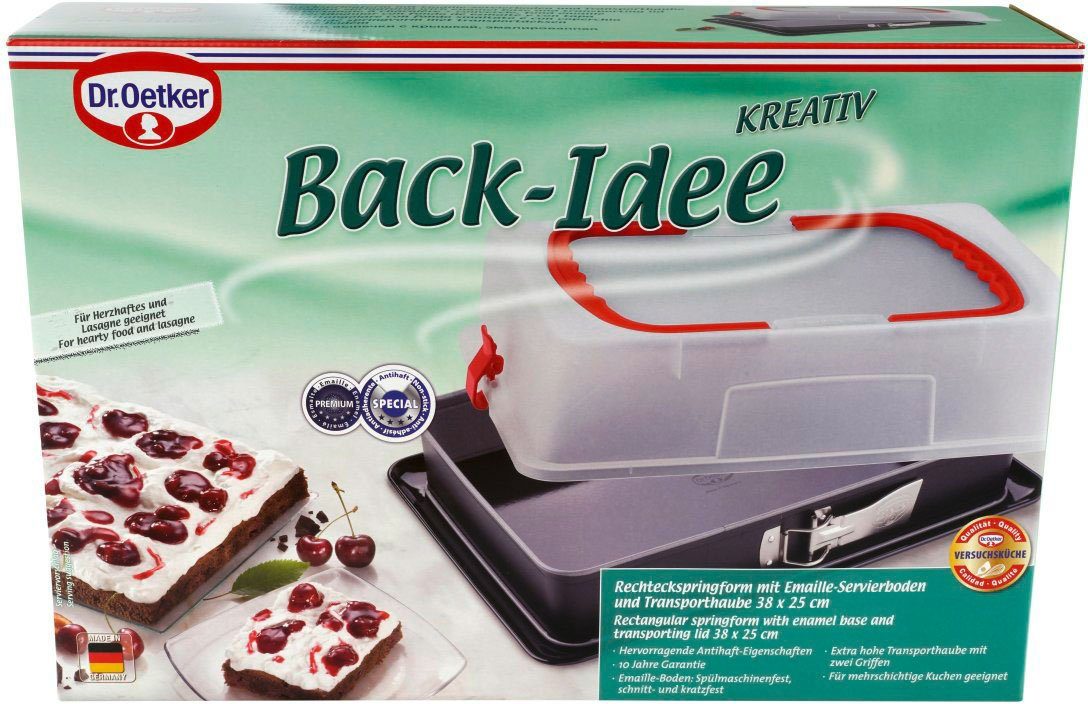 Dr. Oetker Küchenhelfer Backform Kreativ, mit Emailboden und Haube