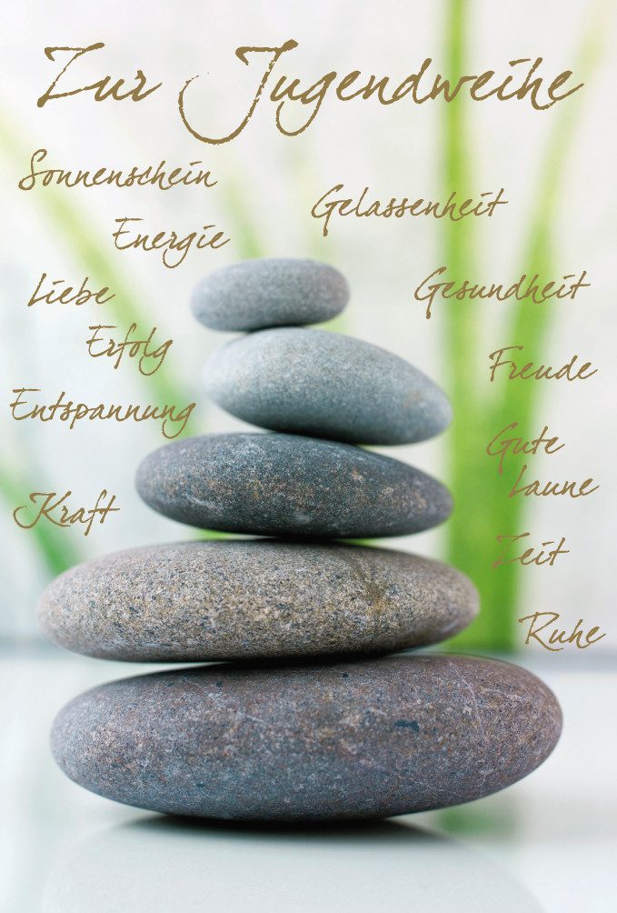 Grußkarten Jugendweihe - Glückwunschkarte im Format 11,5 x 17 cm mit