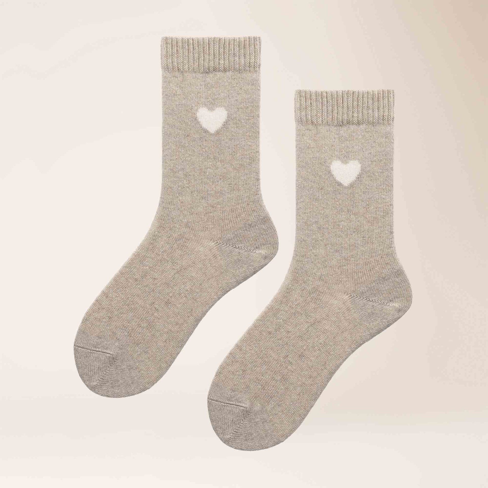 KUNERT Basicsocken Cosy Cashmere Heart (1-Paar) Socken aus weichem Kaschmir-Mix