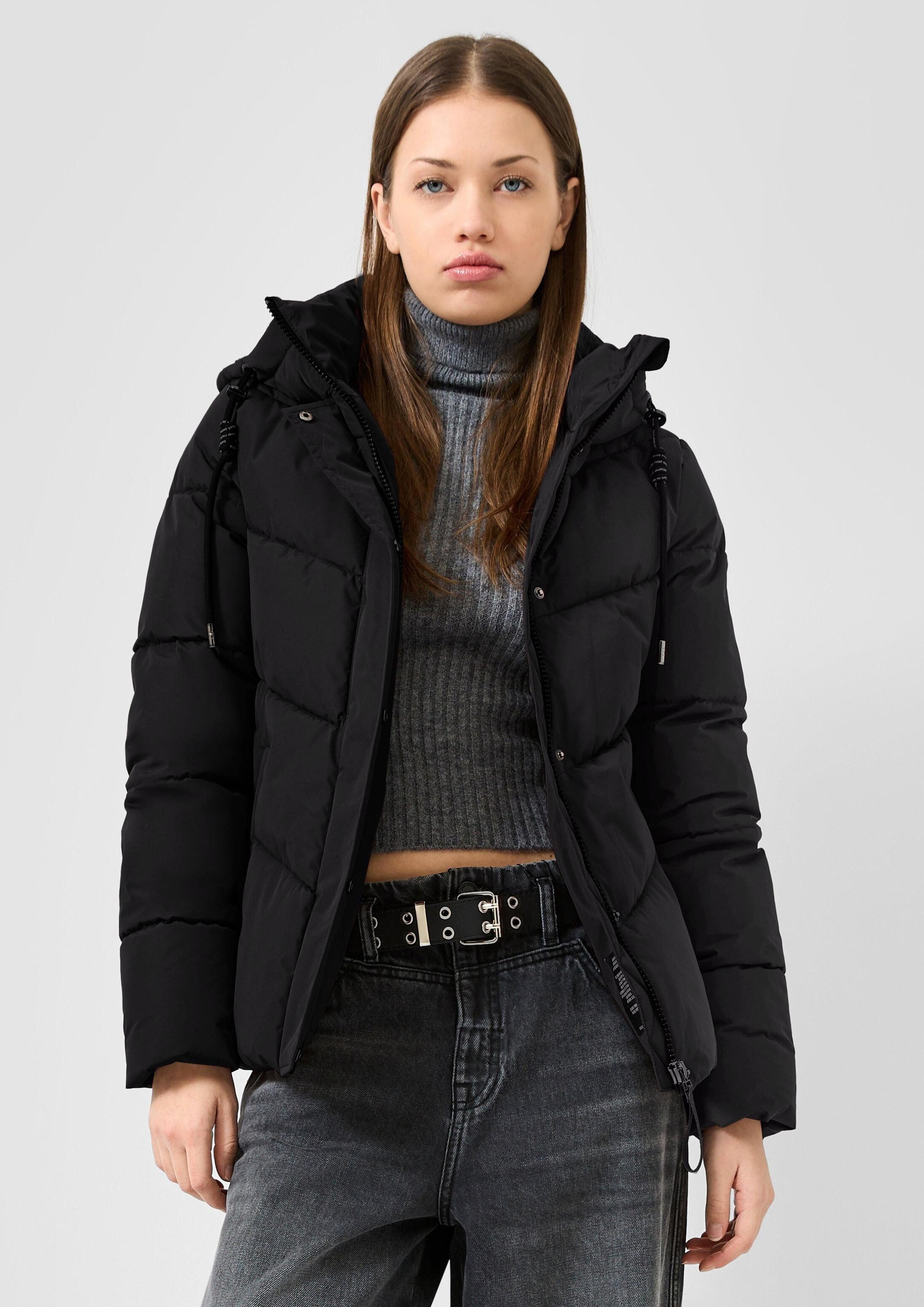 QS Winterjacke Outdoor-Jacke Pufferjacke mit Kapuze