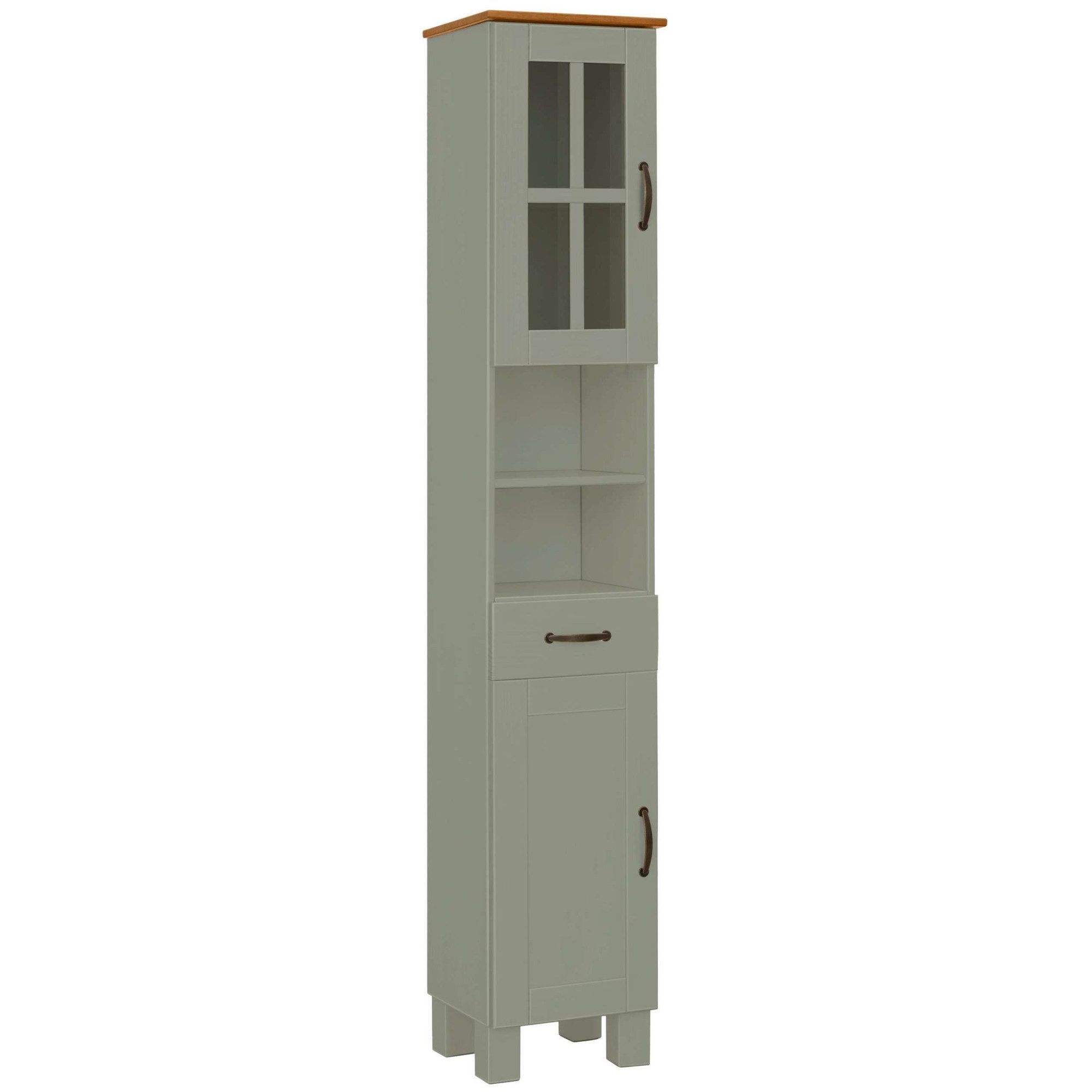 Home affaire Hochschrank Rodby FSC®-zertifiziertes Massivholz, Breite 33cm, Höhe 180cm