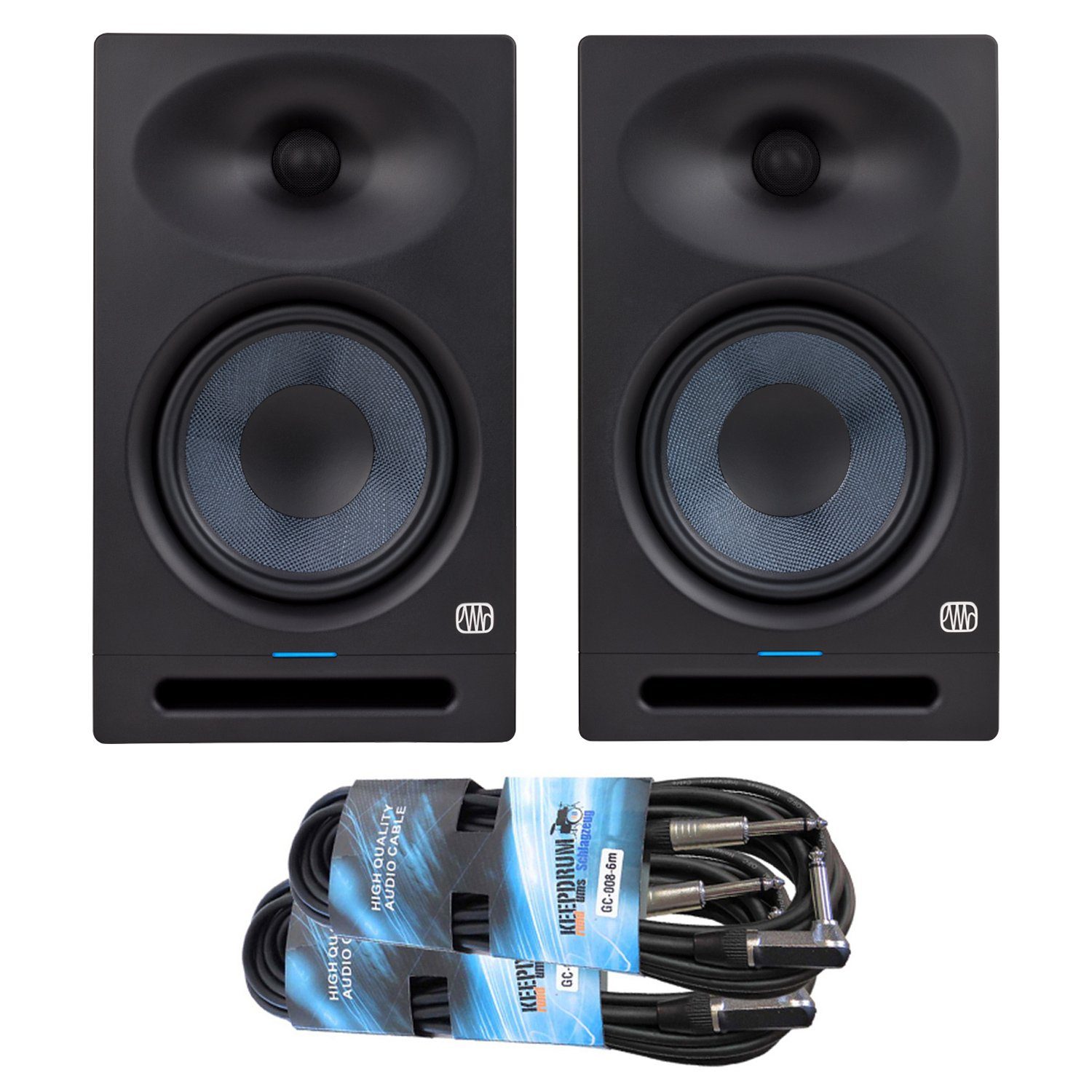 280 Klinkenkabel) Paar, 2x Eris PC-Lautsprecher Monitor-Boxen W, Presonus Studio mit (1 8