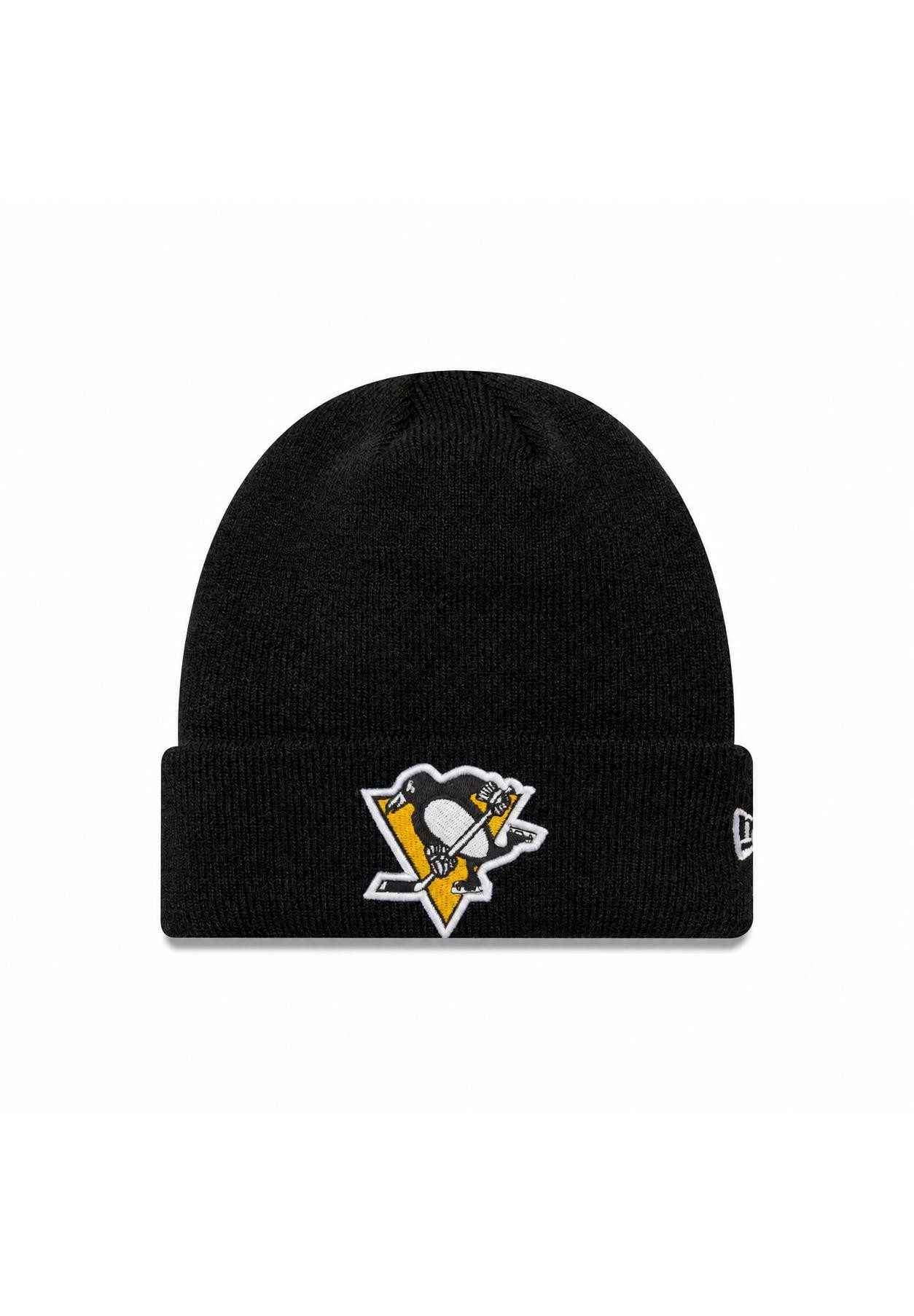 New Era Beanie Pittsburgh Penguins New Era NHL Cuff Knit Beanie Schwarz (1-St)