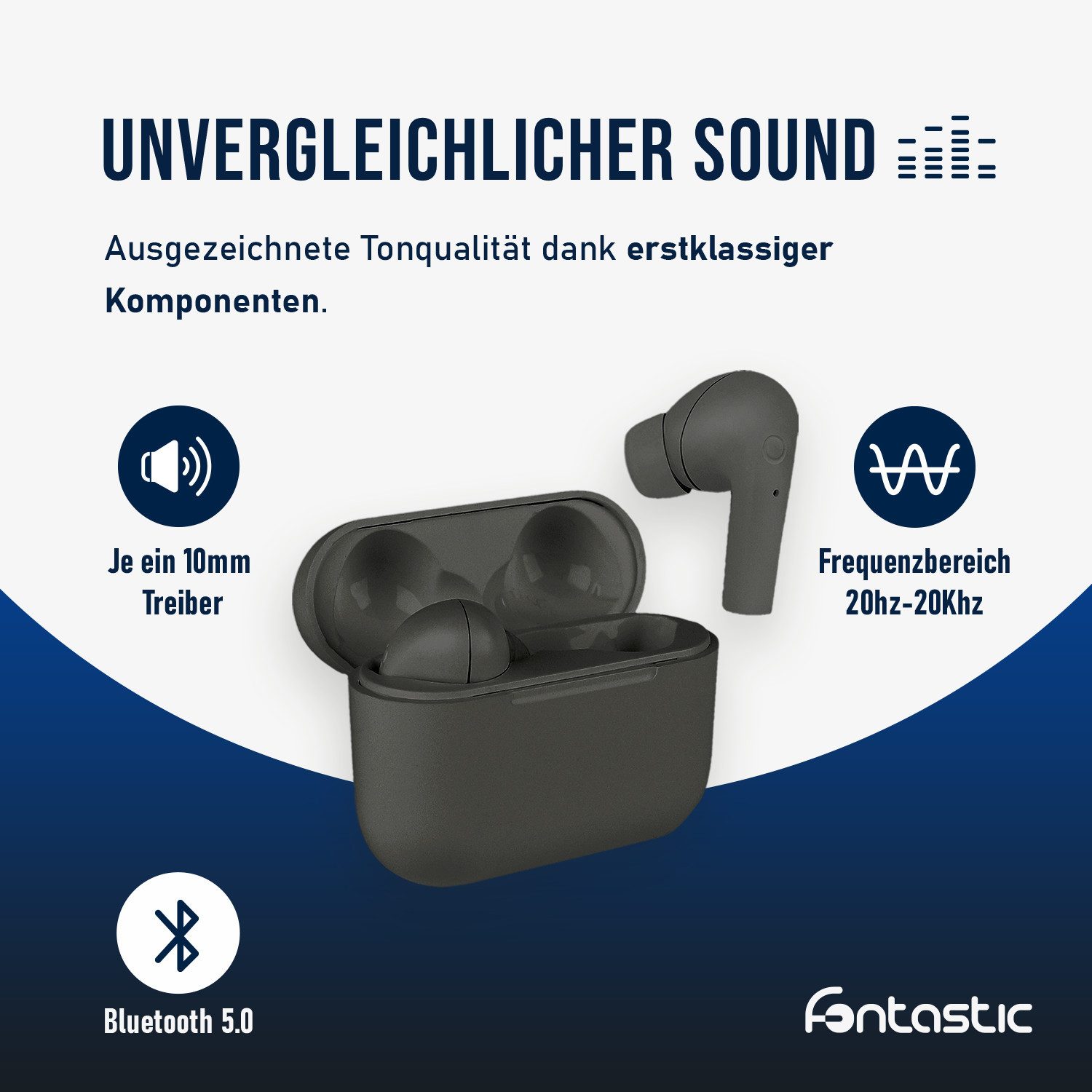 fontastic Jive In Ear Bluetooth Kopfhörer Kabellos Wireless Headset In-Ear-Kopfhörer