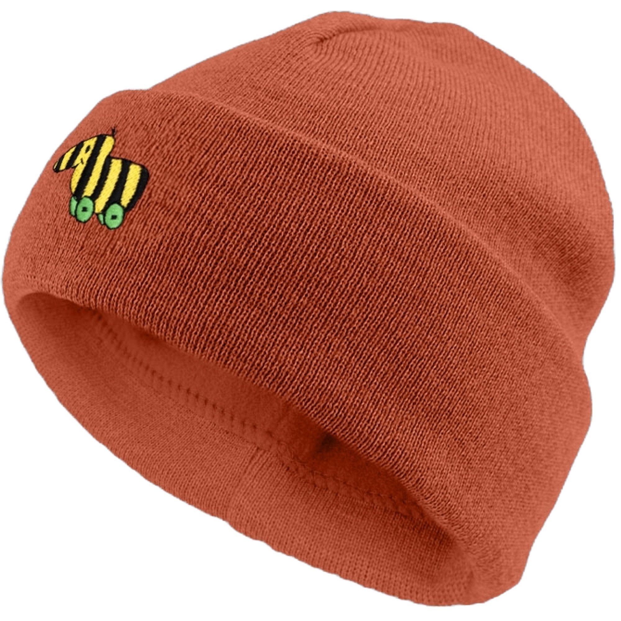 Bavarian Caps Strickmütze Bavarian Caps Kinder Stick-Haum "Janosch: Tigerente" - rostorange (Beanie, Beanie) Tigerenten Stickerei