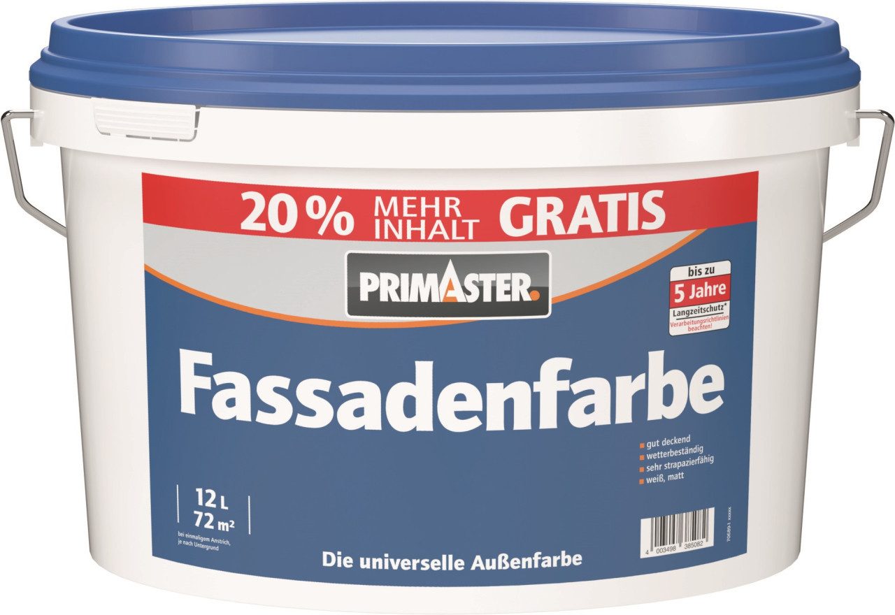 Primaster Fassadenfarbe Primaster Fassadenfarbe 12 L weiß matt